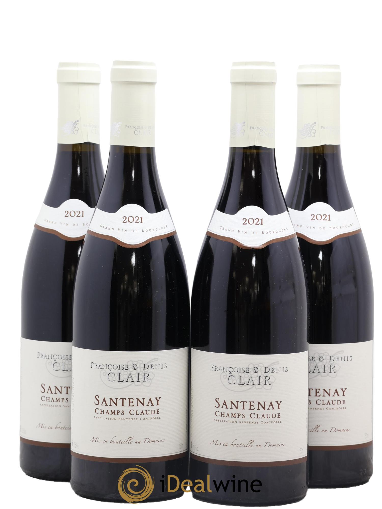Santenay Champs Claude Françoise et Denis Clair 2021 - Lot de 4 bouteilles - 0