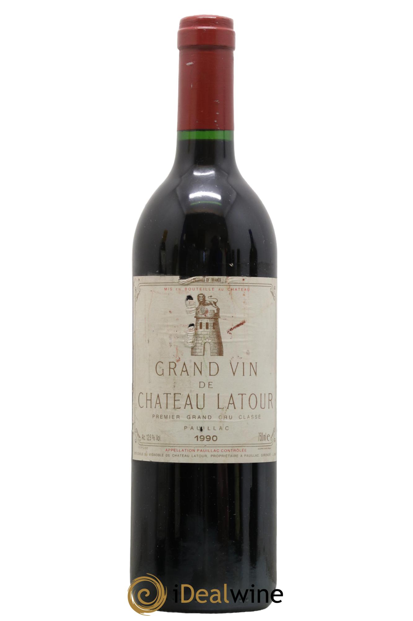 Château Latour 1er Grand Cru Classé 1990 - Lot de 1 bouteille - 0