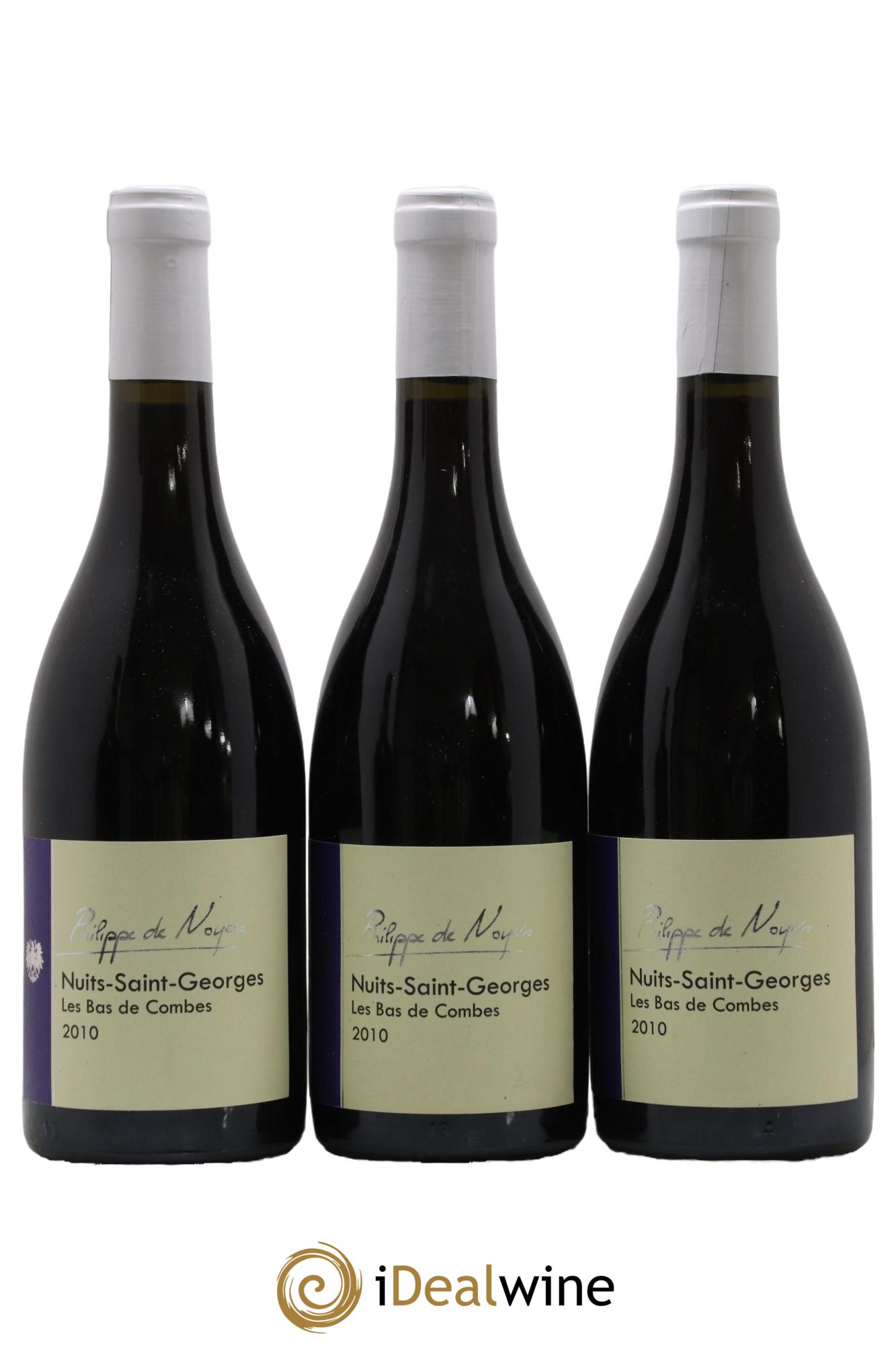 Nuits-Saint-Georges Les Bas de Combes Philippe de Noyers 2010 - Lot de 3 bouteilles - 0