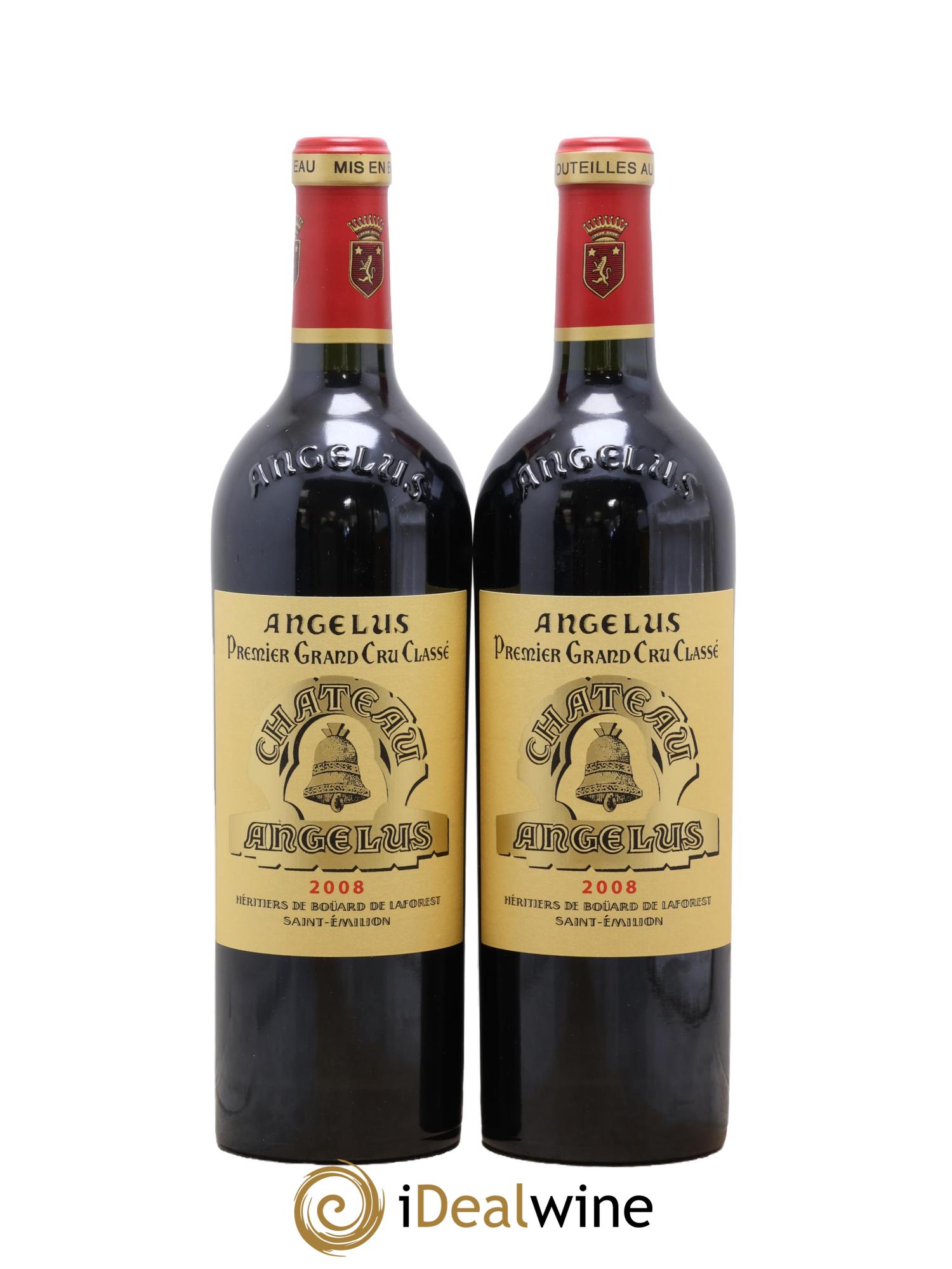 Château Angélus 1er Grand Cru Classé A 2008 - Lot of 2 bottles - 0