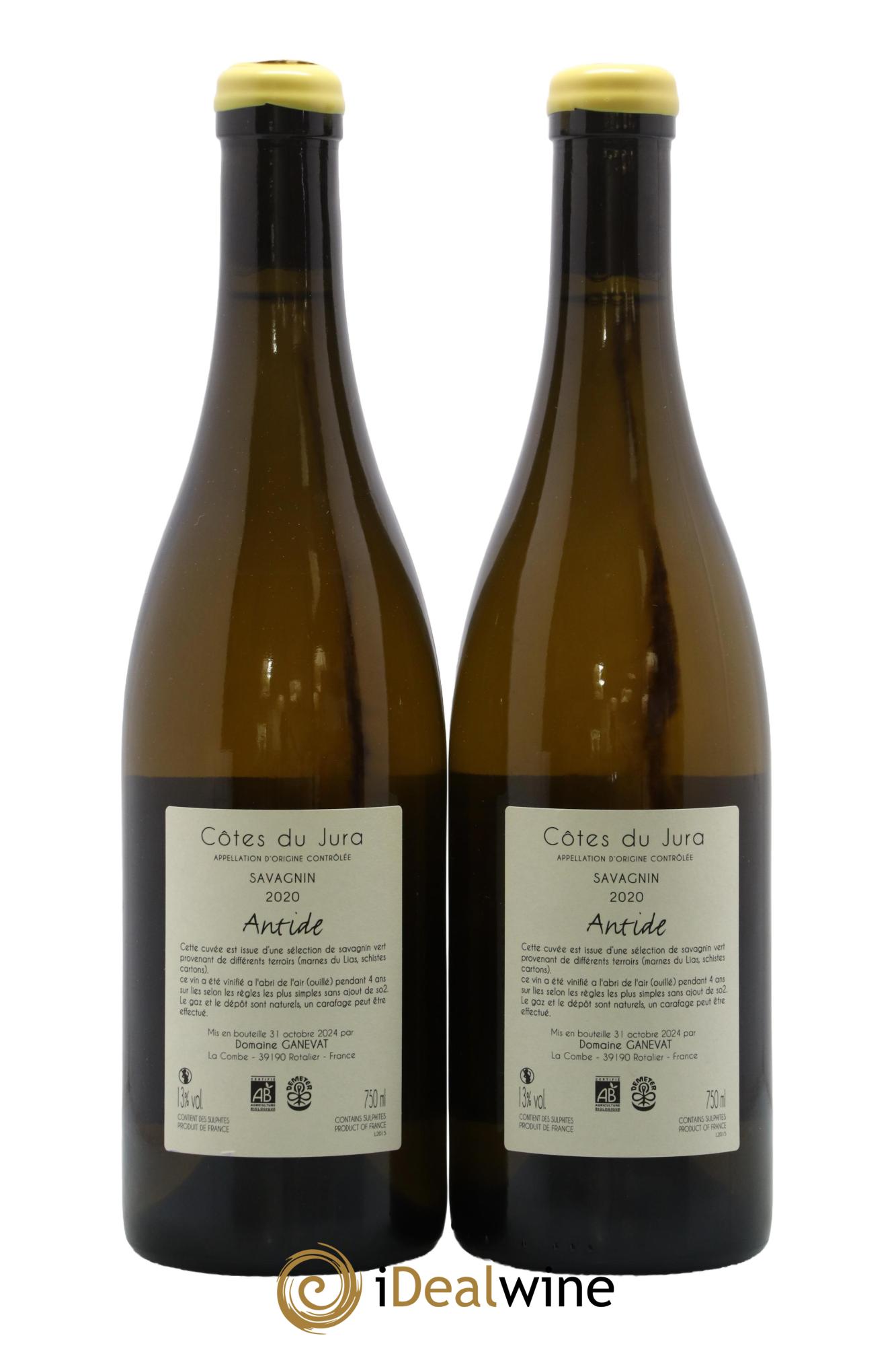 Côtes du Jura Savagnin Antide Jean-François Ganevat (Domaine) 2020 - Lotto di 2 bottiglie - 1