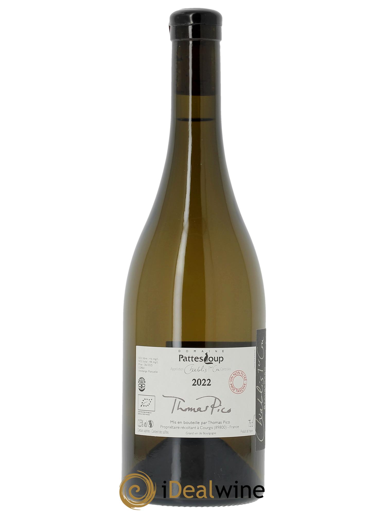 Chablis 1er Cru Beauregard Pattes Loup (Domaine)  2022 - Lot of 1 bottle - 1