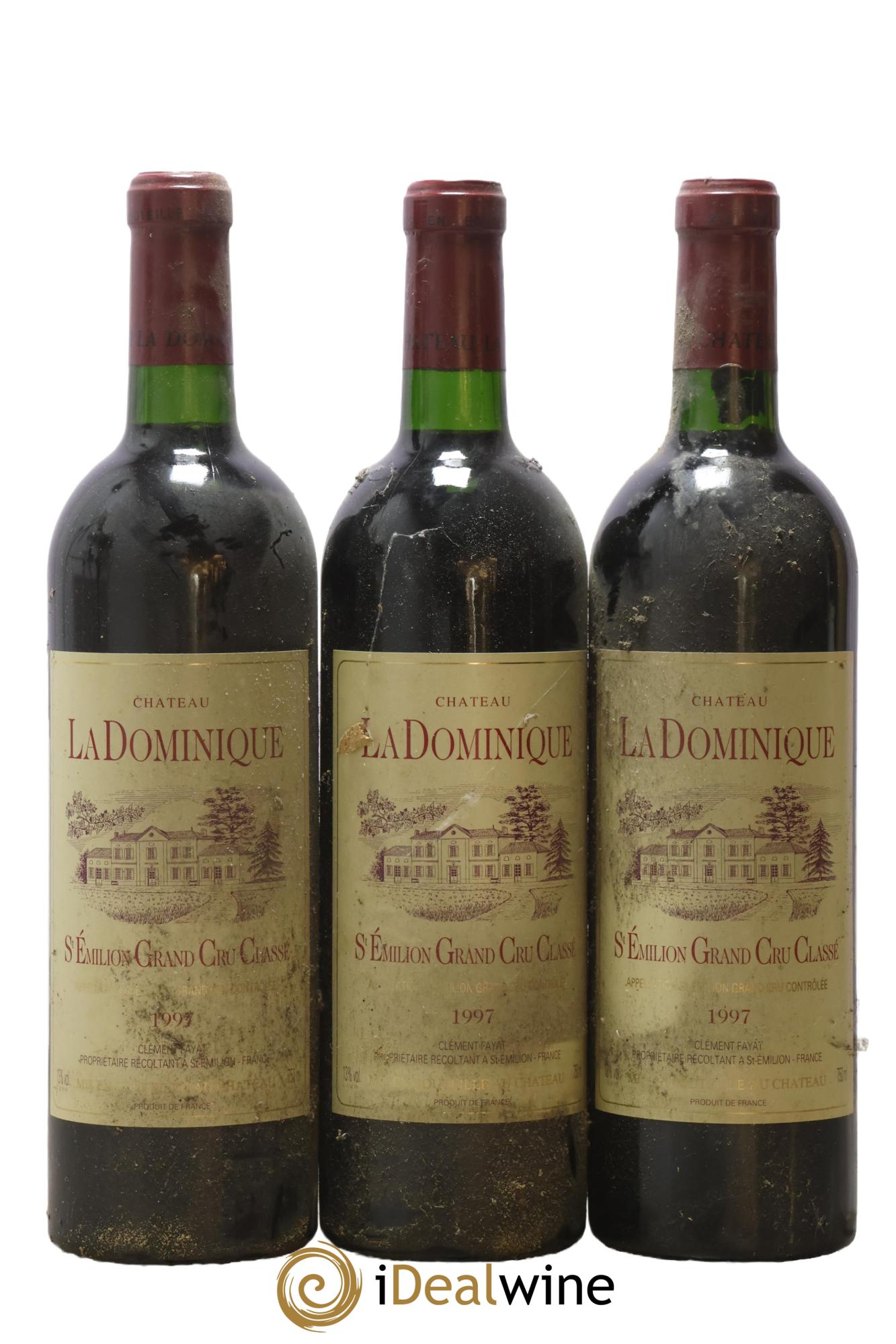 Château la Dominique Grand Cru Classé 1997 - Lot de 3 bouteilles - 0