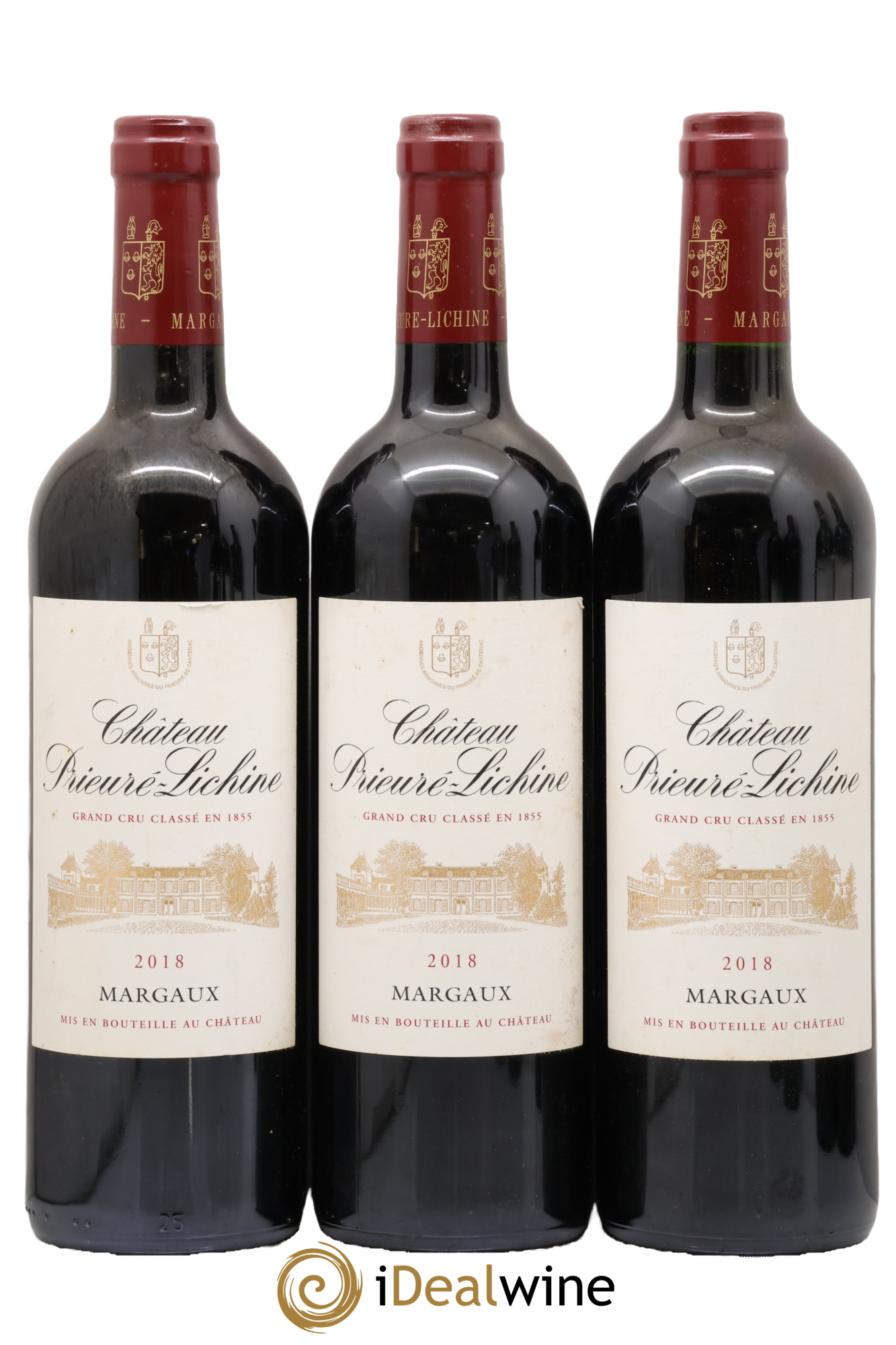 Château Prieuré Lichine 4ème Grand Cru Classé 2018 - Lotto di 3 bottiglie - 0
