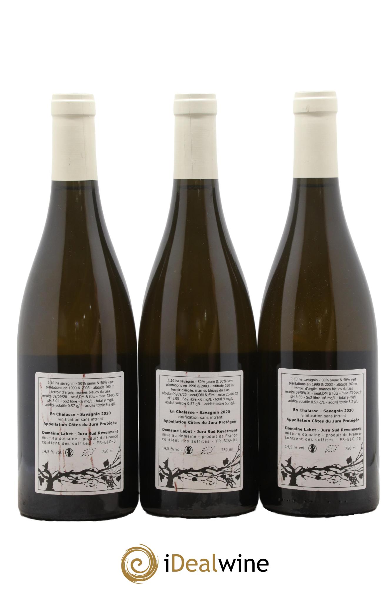 Côtes du Jura Fleur de Savagnin En Chalasse Romain - Julien - Charline Labet 2020 - Posten von 3 Flaschen - 1