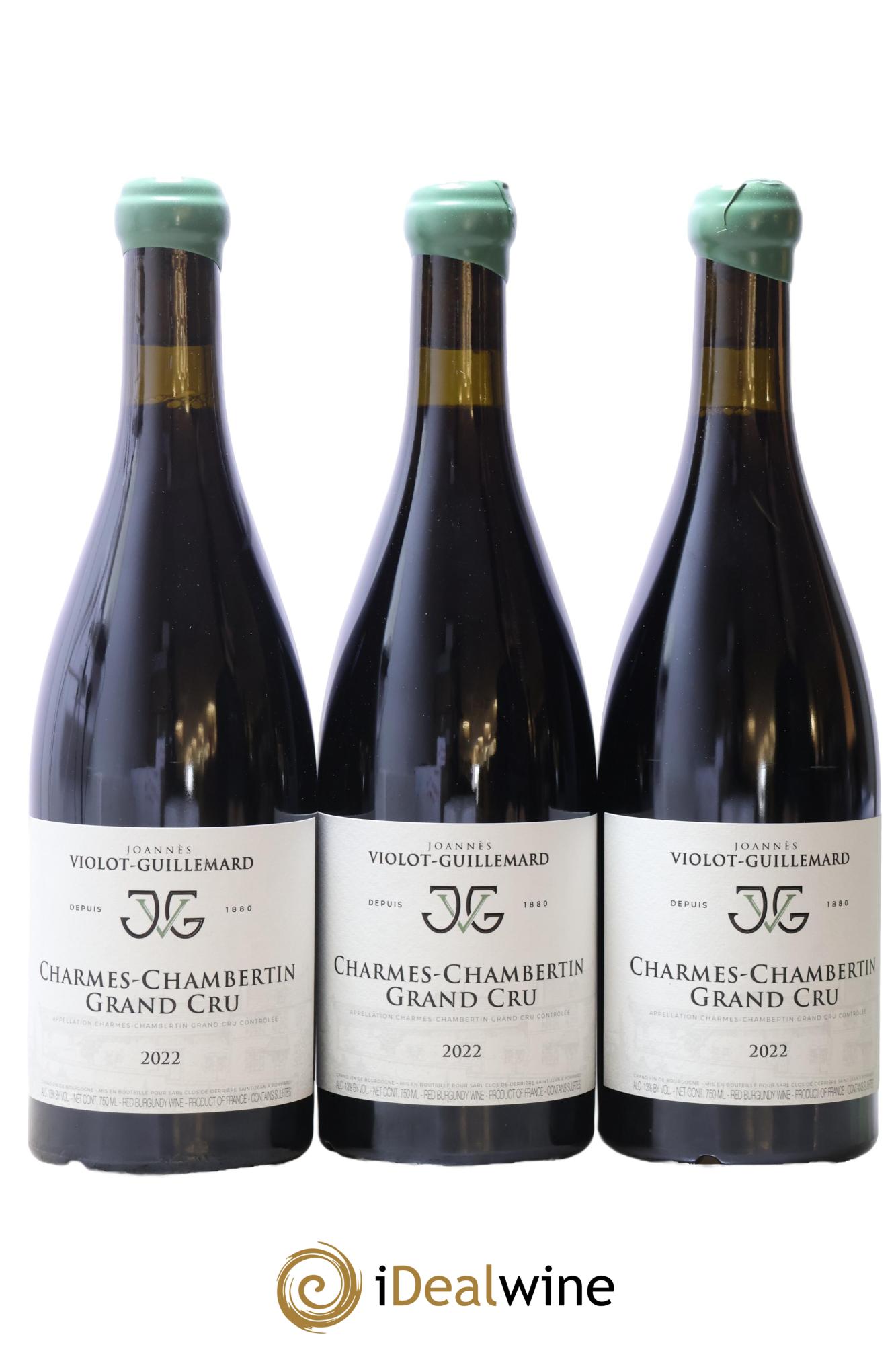 Charmes-Chambertin Grand Cru Joannes Violot Guillemard 2022 - Lot de 3 bouteilles - 0