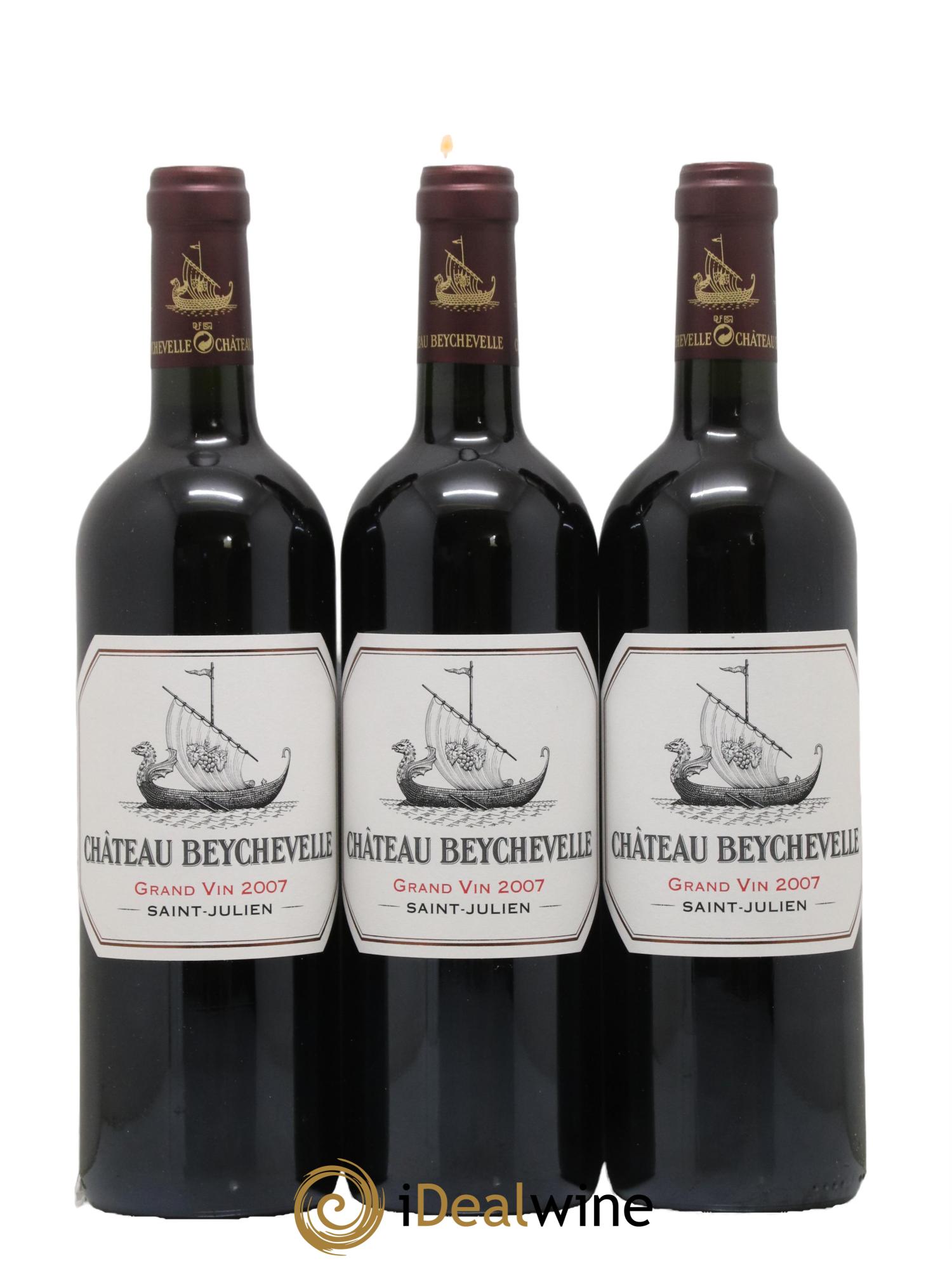 Château Beychevelle 4ème Grand Cru Classé 2007 - Lot de 3 bouteilles - 0