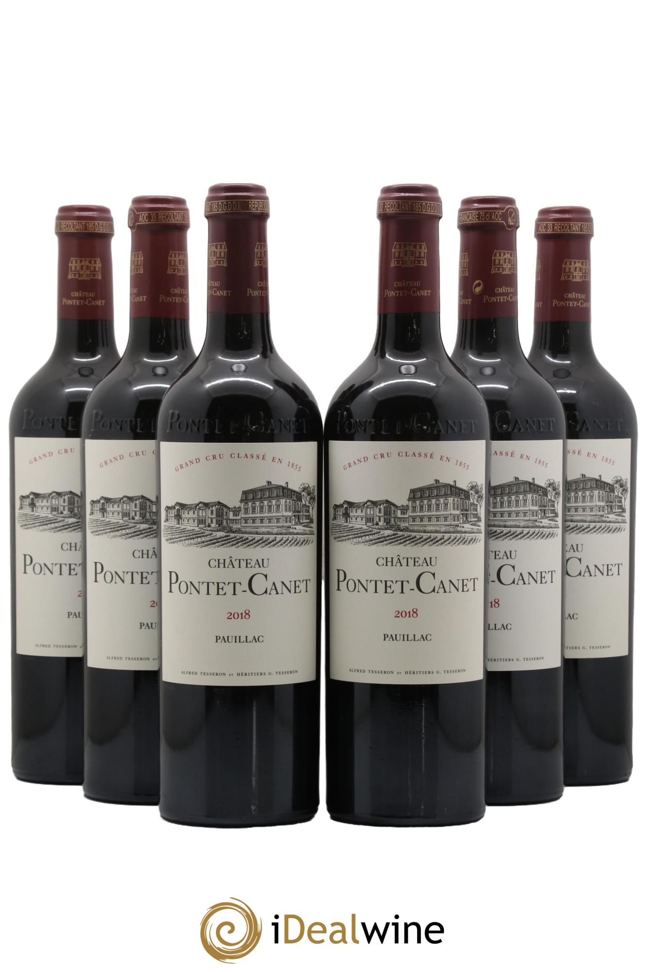 Château Pontet Canet 5ème Grand Cru Classé  2018 - Lot de 6 bouteilles - 0