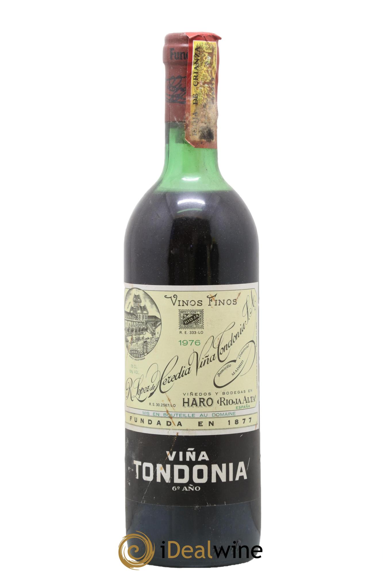 Rioja 6 Ano Vina Tondonia R. Lopez de Heredia 1976 - Lot de 1 bouteille - 0