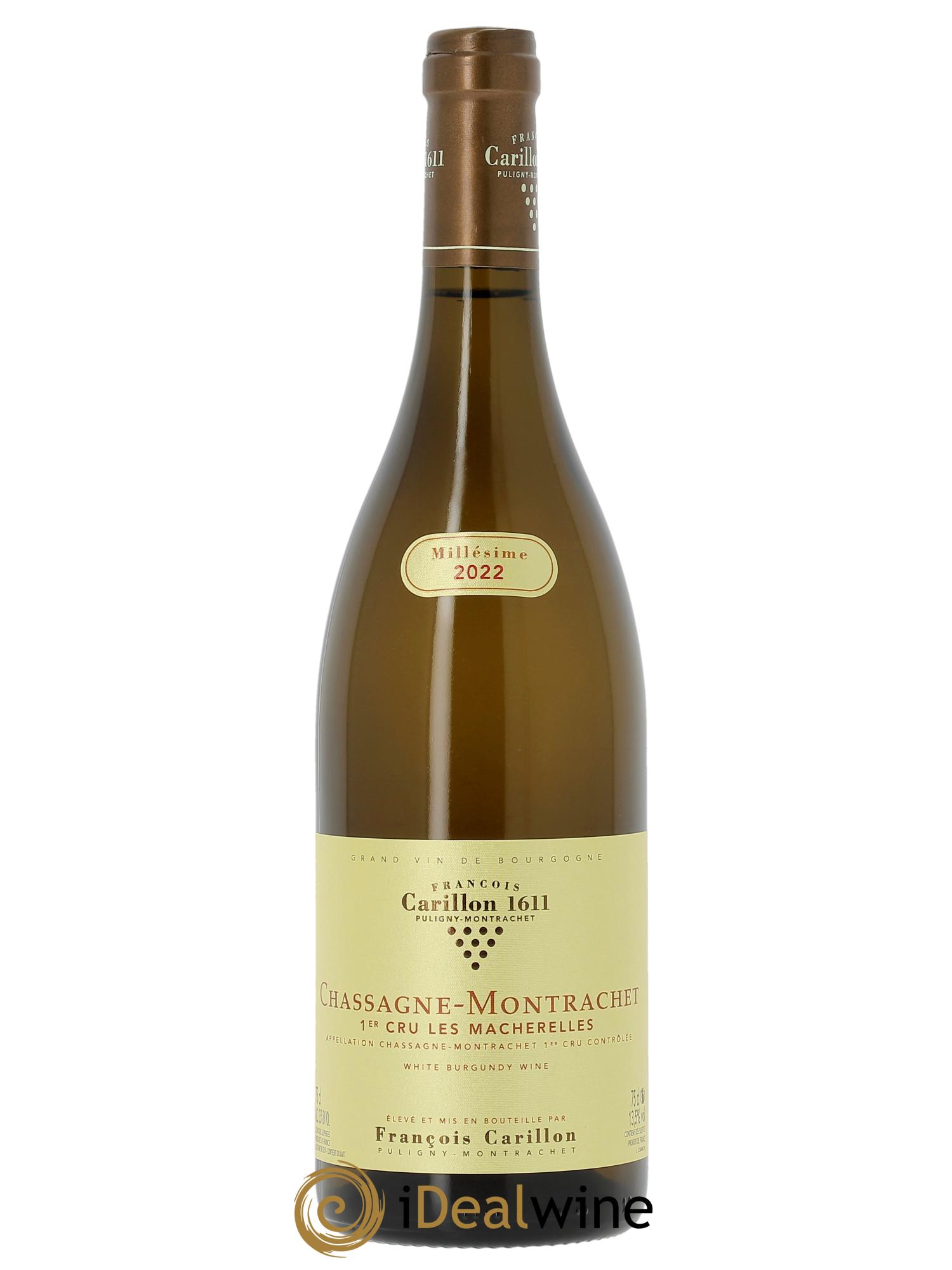 Chassagne-Montrachet 1er Cru Les Macherelles François Carillon 2022 - Lot de 1 bouteille - 0