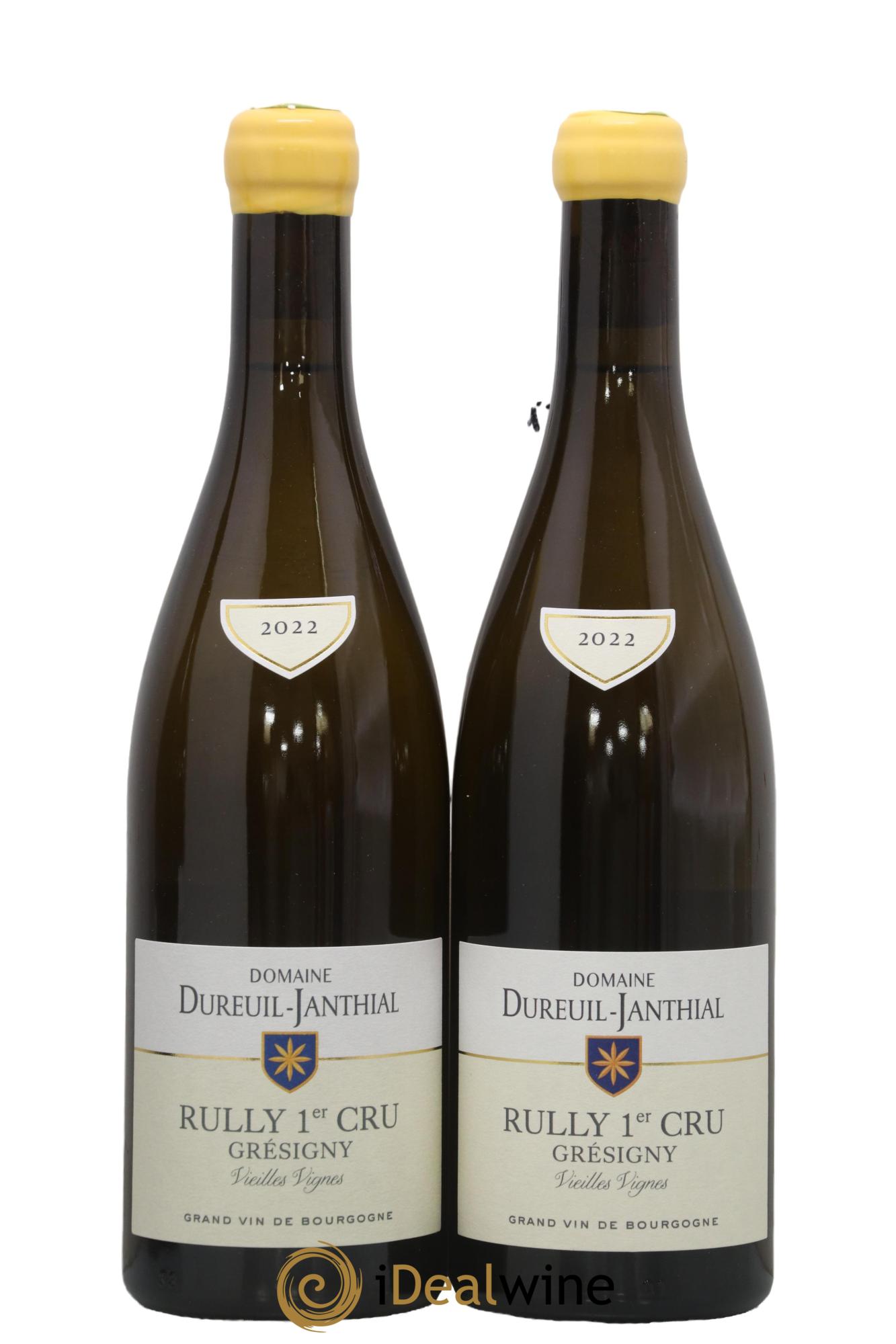 Rully 1er Cru Vieilles Vignes Grésigny Vincent Dureuil-Janthial 2022 - Lot de 2 bouteilles - 0