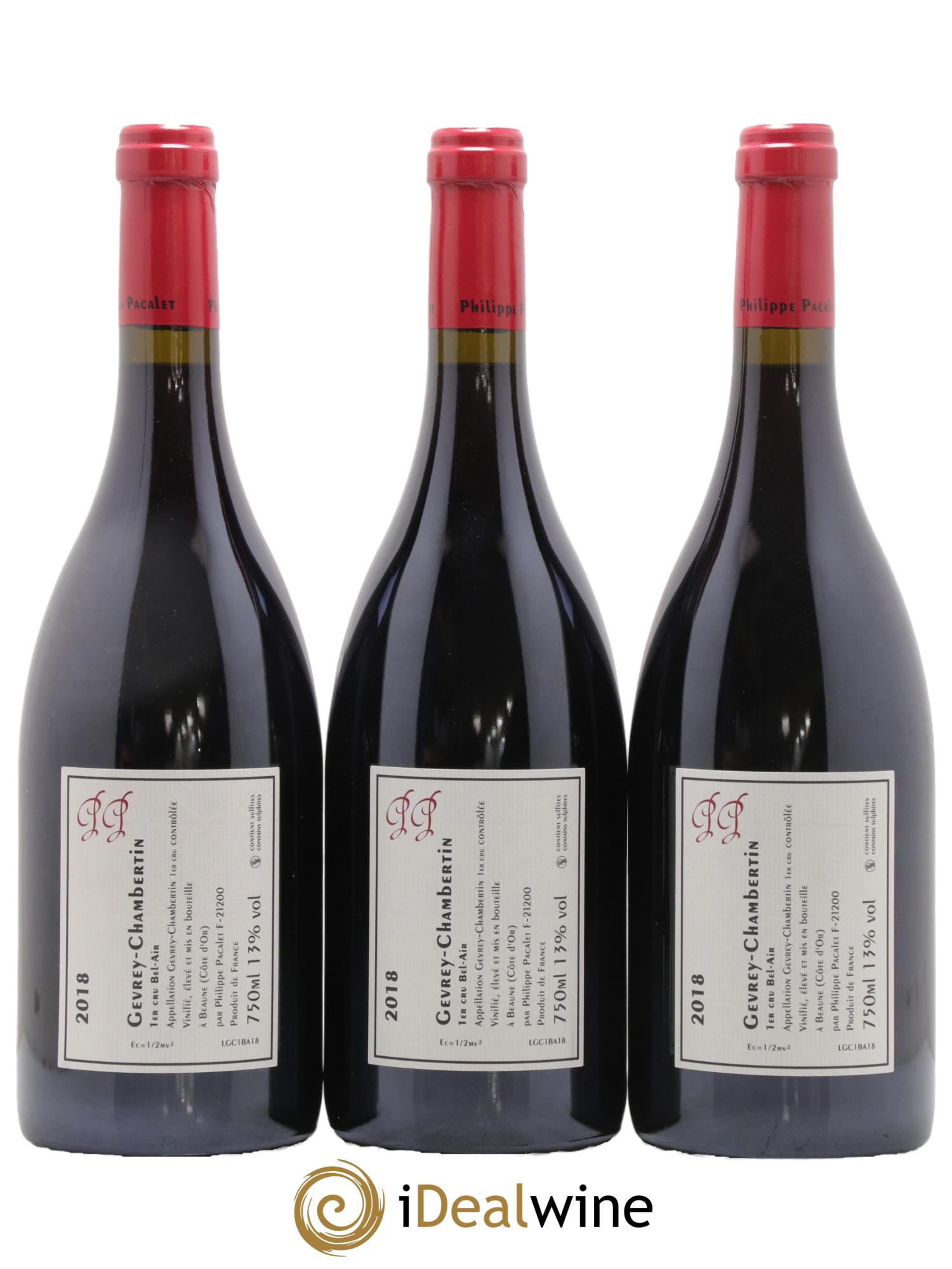 Gevrey-Chambertin 1er Cru Bel Air Philippe Pacalet 2018 - Lotto di 3 bottiglie - 1