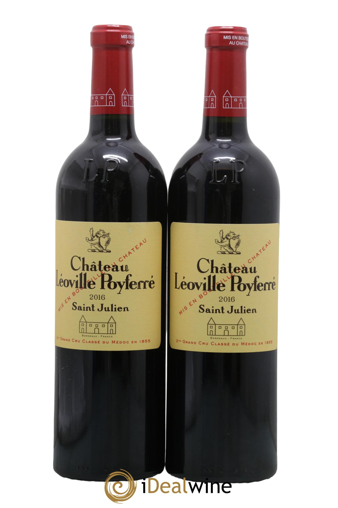 Château Léoville Poyferré 2ème Grand Cru Classé  2016 - Lotto di 2 bottiglie - 0