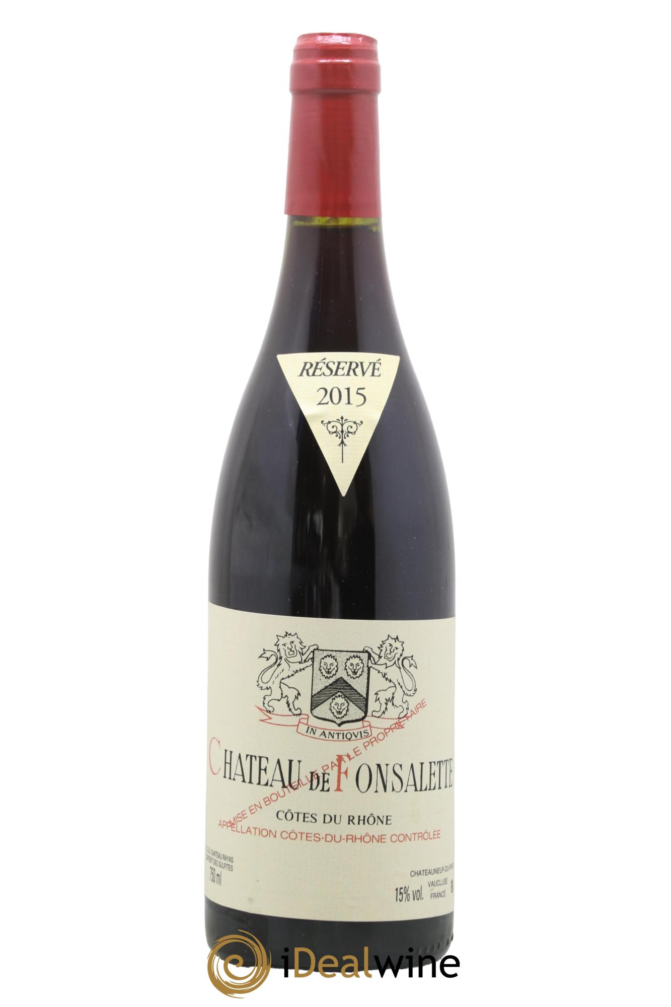 Côtes-du-Rhône Château de Fonsalette Emmanuel Reynaud 2015 - Lot of 1 bottle - 0