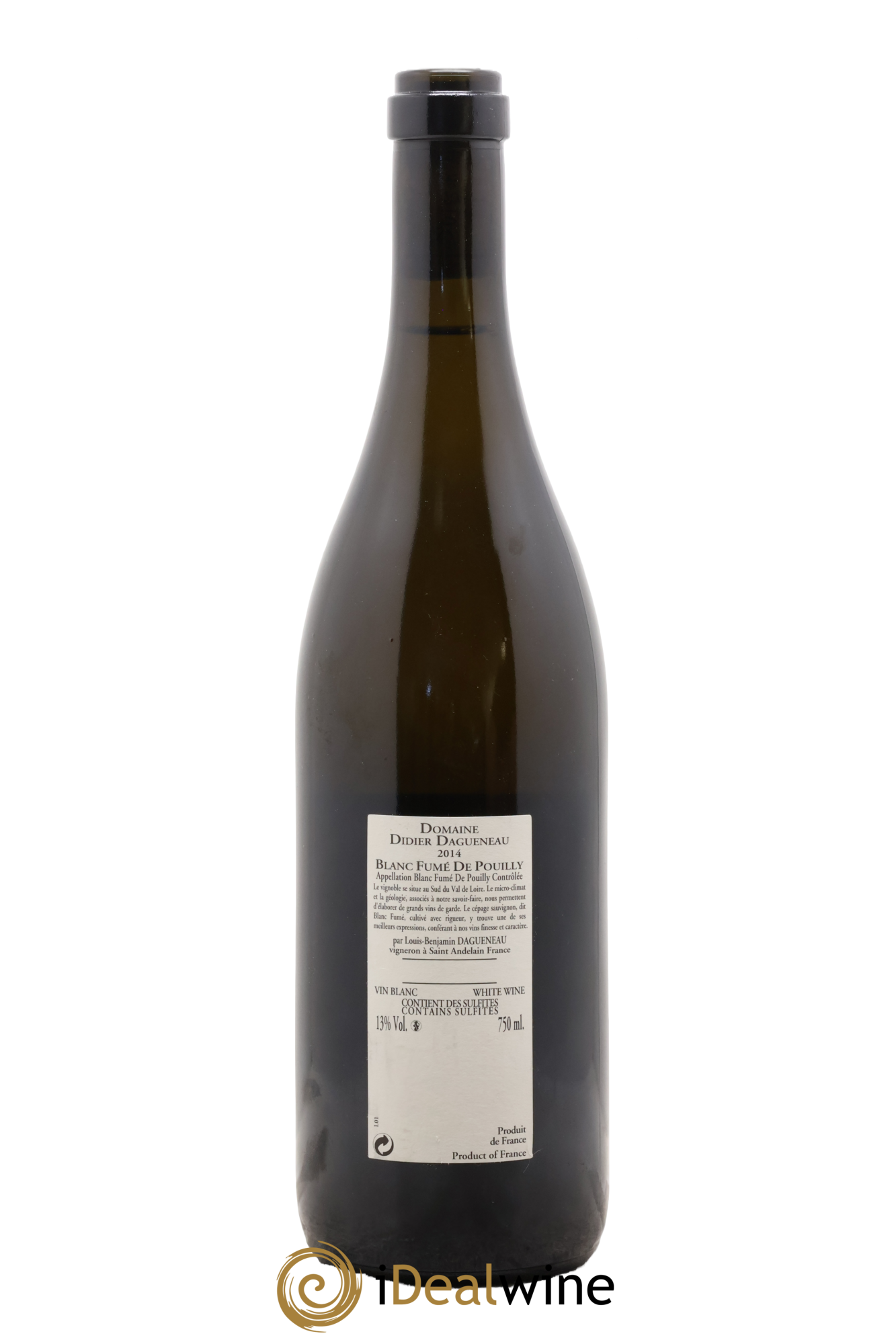 Vin de France (anciennement Pouilly-Fumé) Buisson Renard Dagueneau (Domaine Didier - Louis-Benjamin) 2014 - Lot of 1 bottle - 1