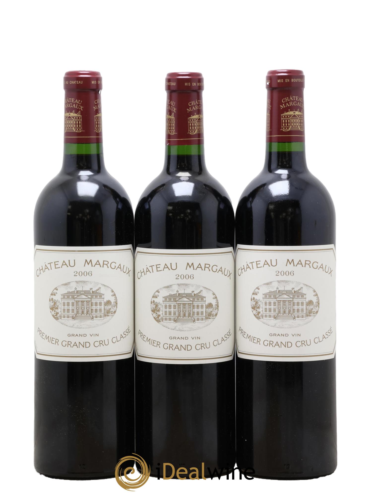 Château Margaux 1er Grand Cru Classé 2006 - Lot de 3 bouteilles - 0
