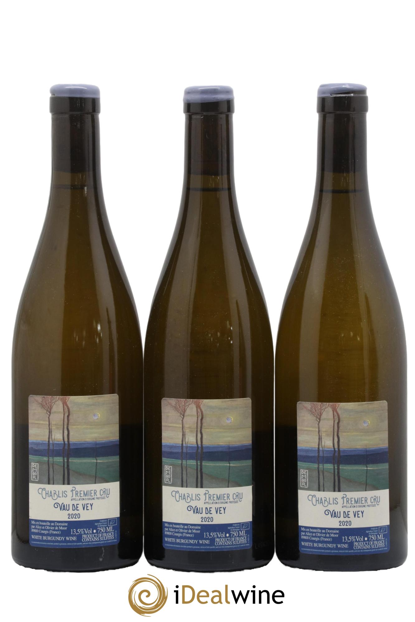 Chablis 1er Cru Vau de Vey Alice et Olivier De Moor 2020 - Lot de 3 bouteilles - 0