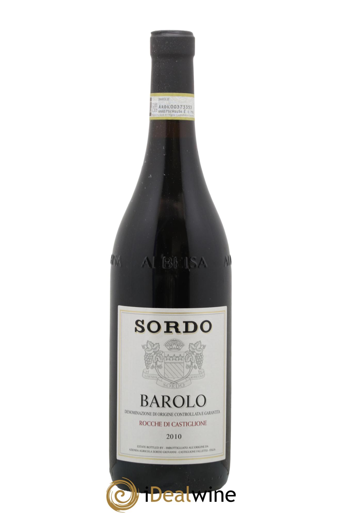 Barolo Rocche di Castiglione G Sordo 2010 - Lot de 1 bouteille - 0