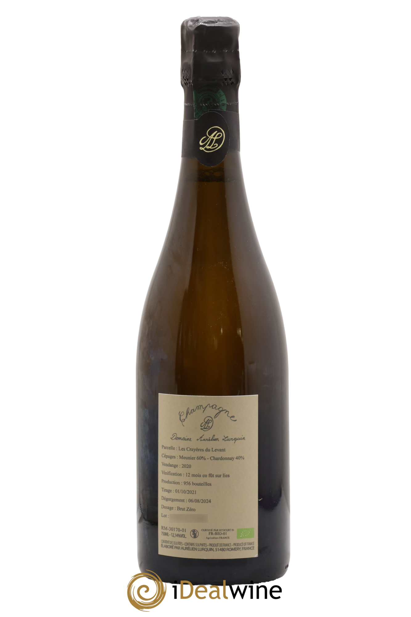 Les Crayères du Levant A l'Etat Pur Meunier Chardonnay Aurélien Lurquin 2020 - Posten von 1 Flasche - 1