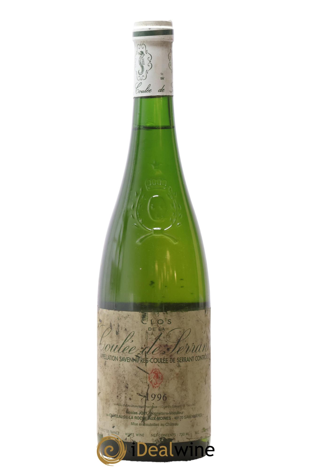 Savennières Clos de la Coulée de Serrant Vignobles de la Coulée de Serrant - Nicolas Joly 1996 - Posten von 1 Flasche - 0