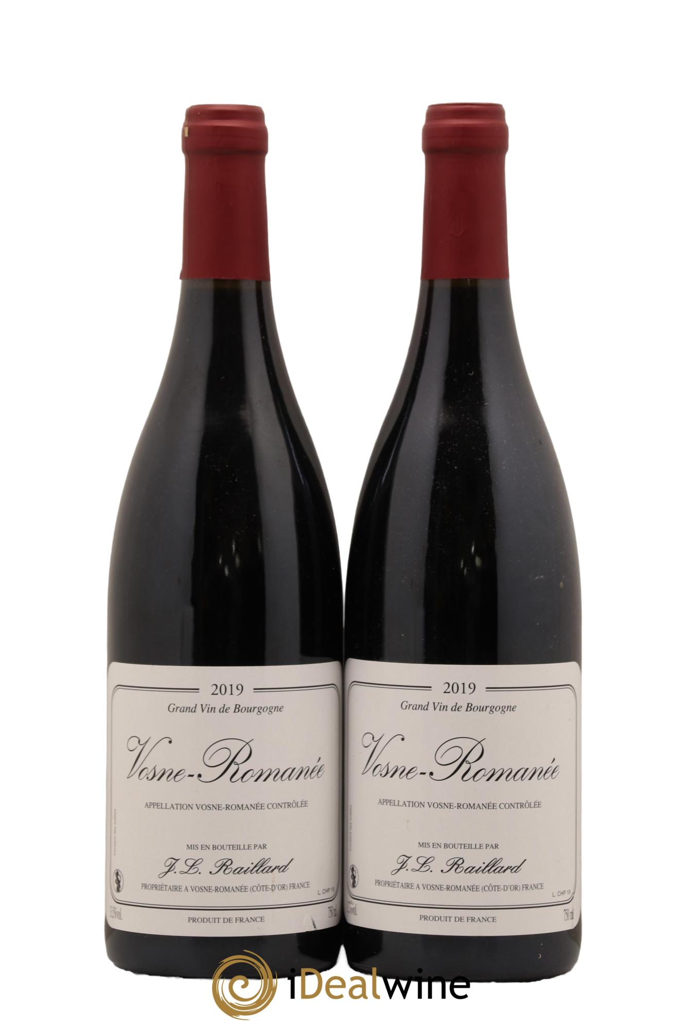 Vosne-Romanée Jean Louis Raillard 2019 - Lot de 2 bouteilles - 0