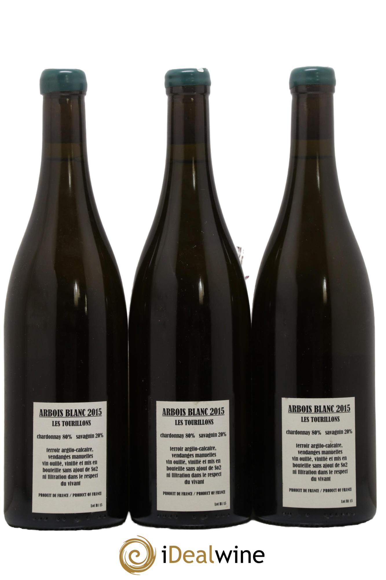 Arbois Chardonnay Savagnin Les Tourillons Adeline Houillon & Renaud Bruyère 2015 - Lot of 3 bottles - 1