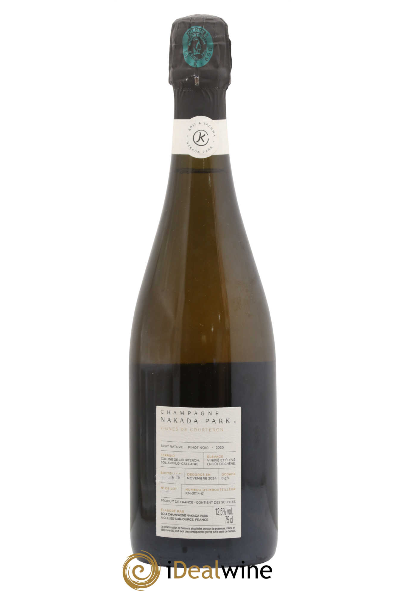 Champagne Vignes De Courteron Nature Nakada Park 2020 - Lot de 1 bouteille - 1