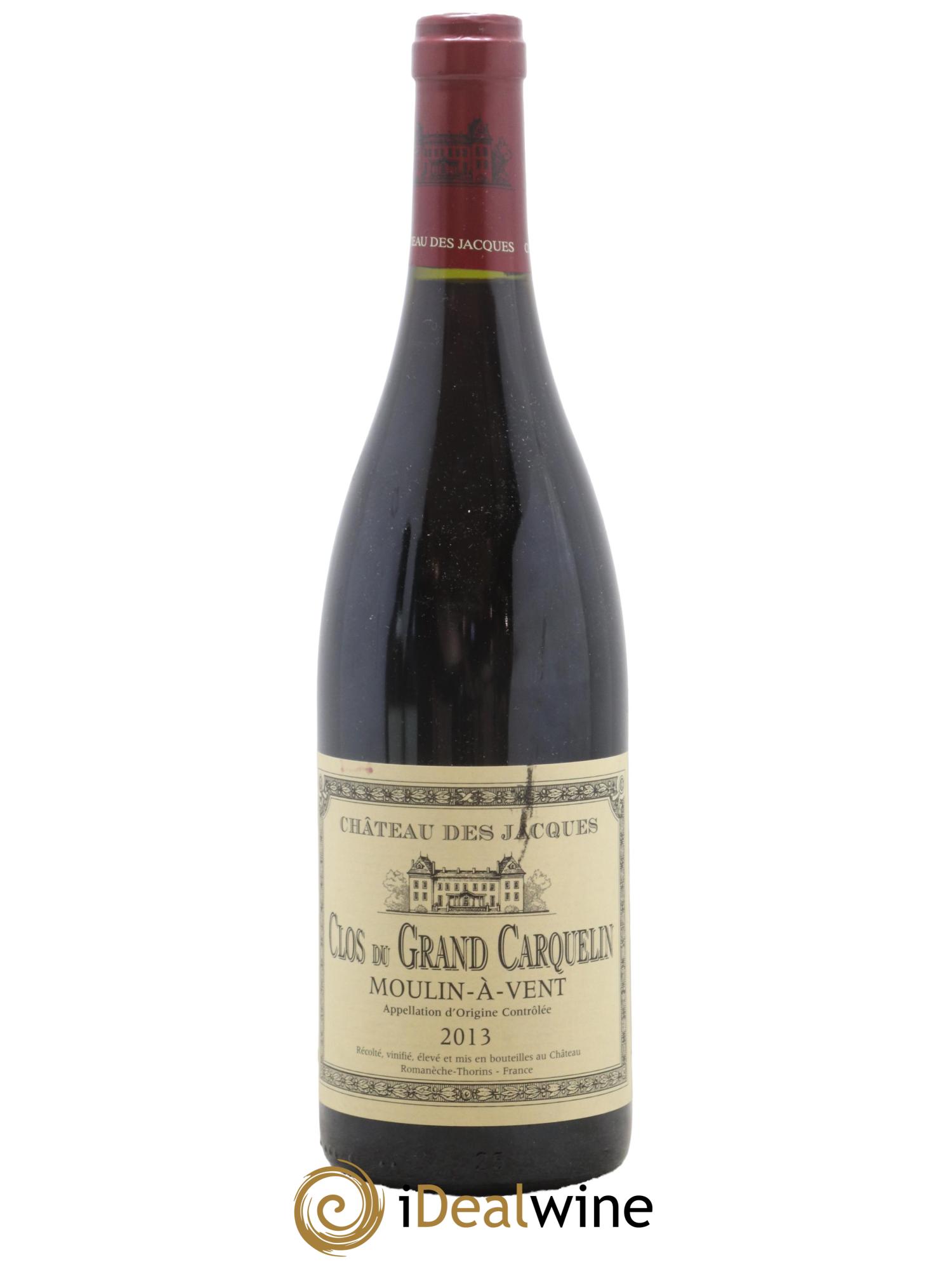 Moulin-à-Vent Clos du Grand Carquelin Château des Jacques 2013 - Lot de 1 bouteille - 0