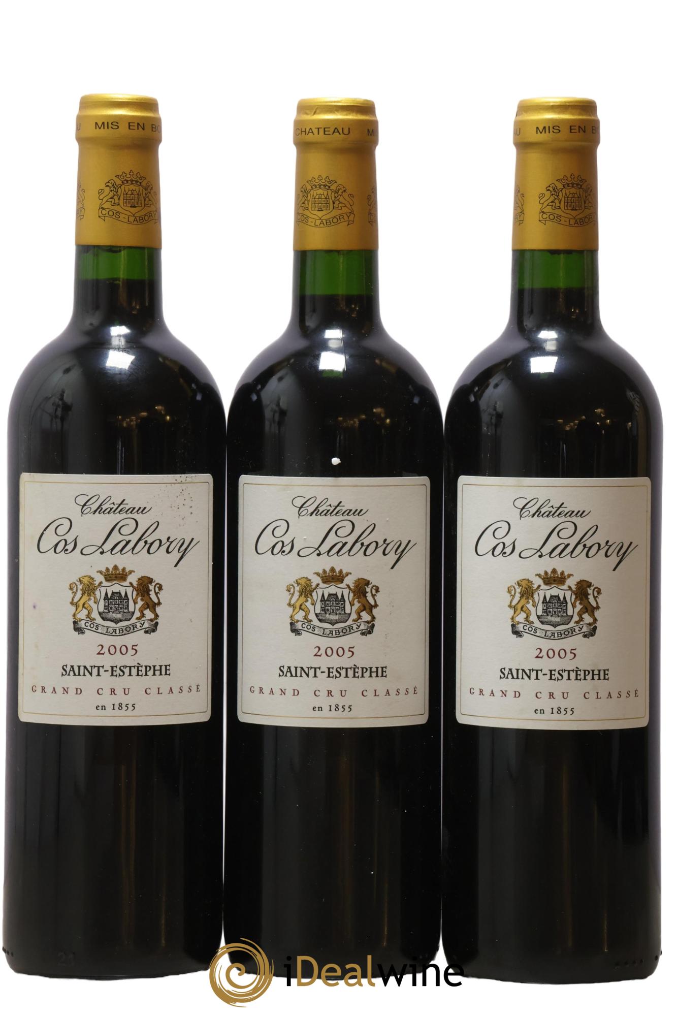 Château Cos Labory 5ème Grand Cru Classé 2005 - Lot de 3 bouteilles - 0