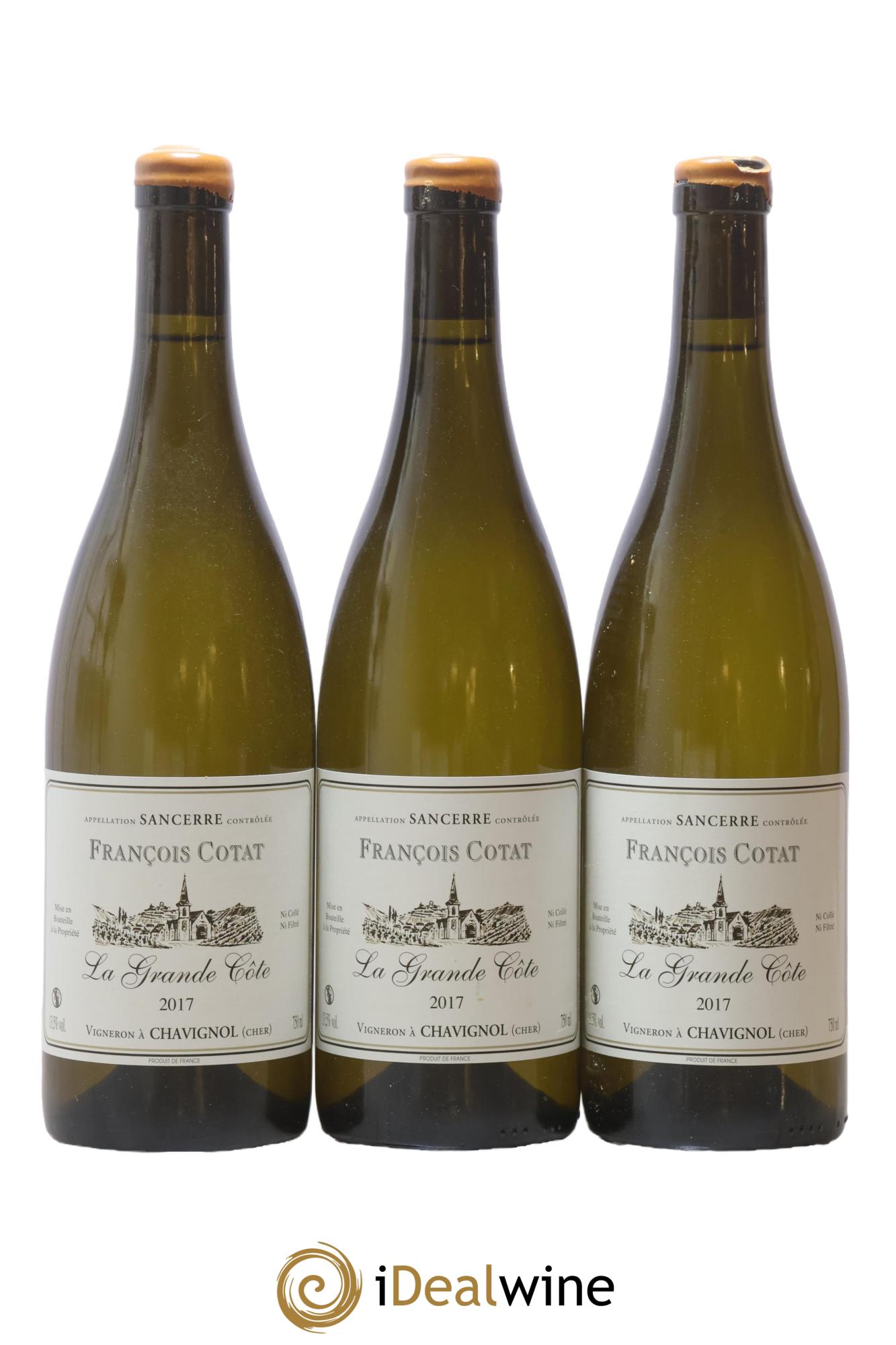 Sancerre La Grande Côte François Cotat 2017 - Posten von 3 Flaschen - 0