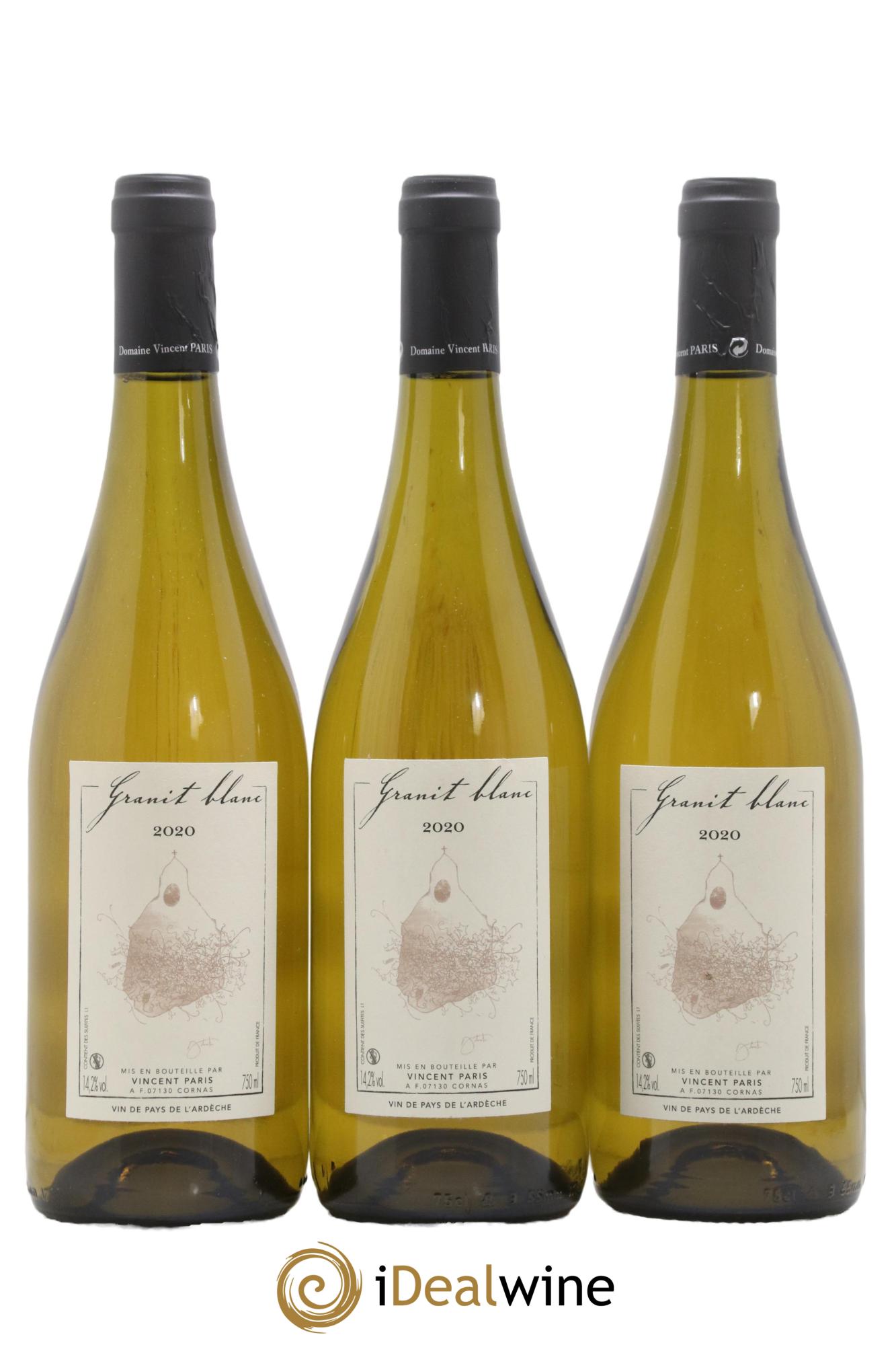 Rhône Ardèche Granit Blanc Vincent Paris 2020 - Lot de 3 bouteilles - 0