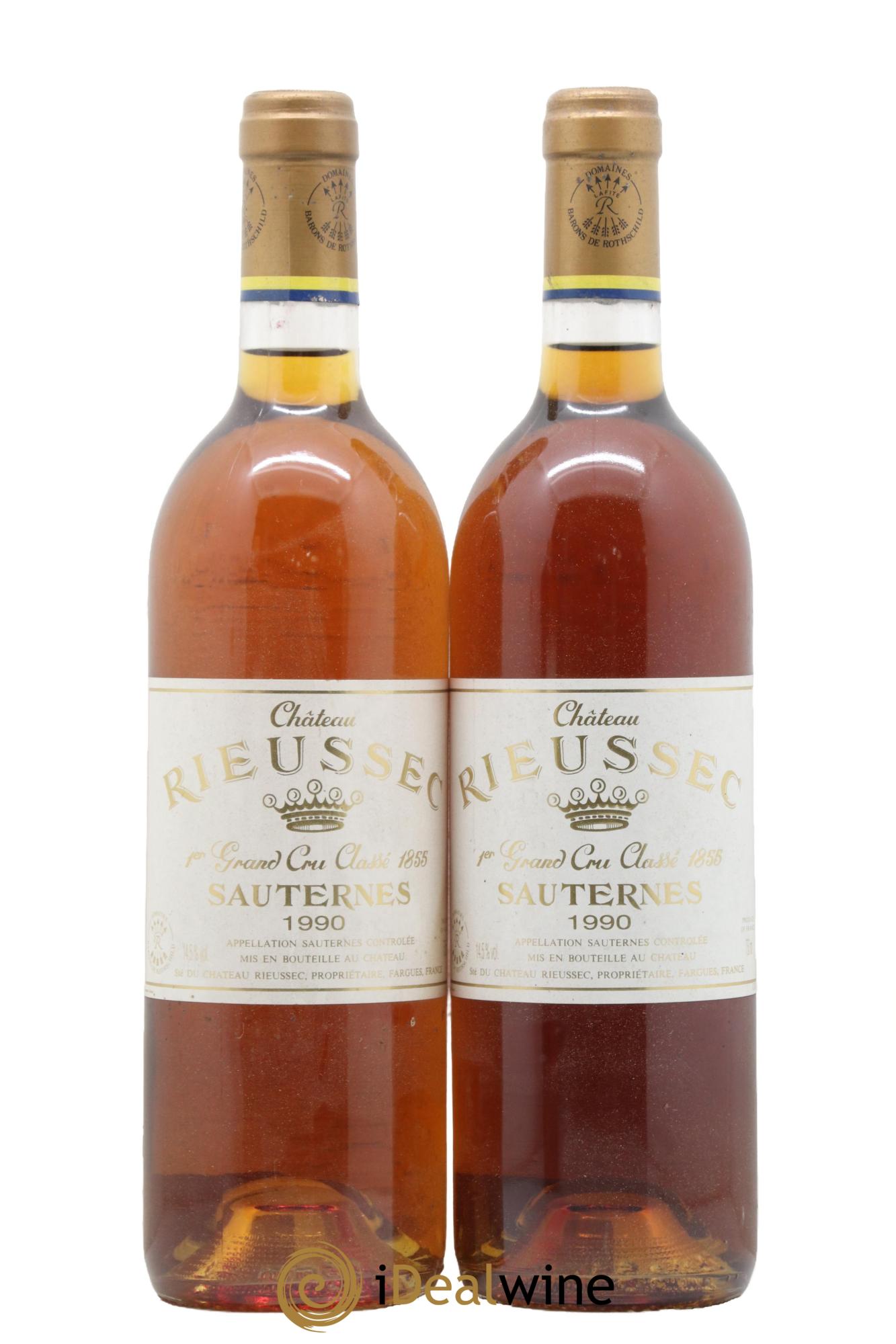 Château Rieussec 1er Grand Cru Classé 1990 - Lotto di 2 bottiglie - 0