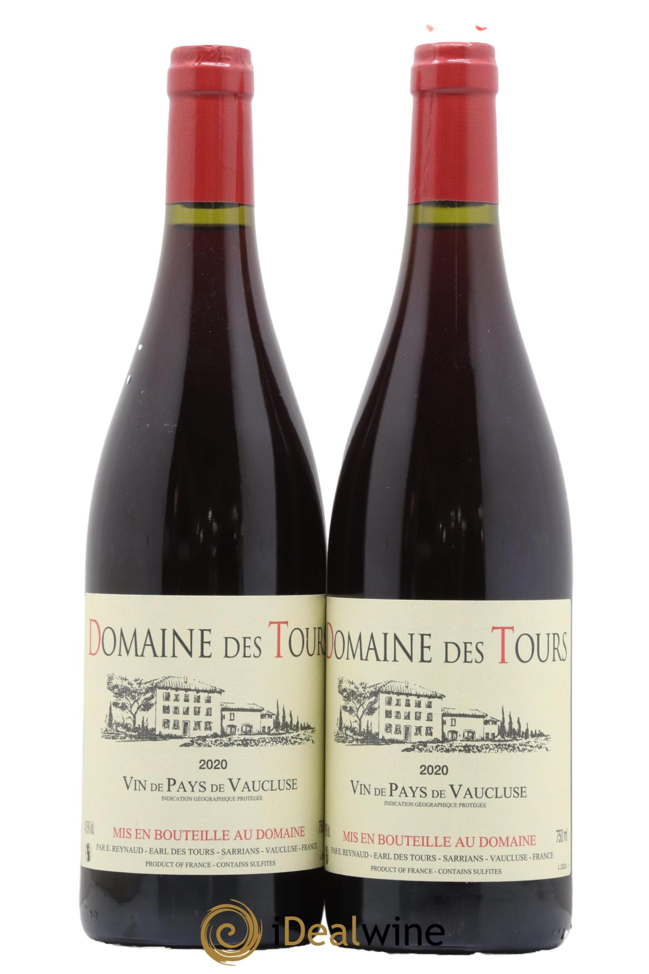 Vaucluse (Vin de Pays de Vaucluse) Domaine des Tours Emmanuel Reynaud 2020 - Lot de 2 bouteilles - 0