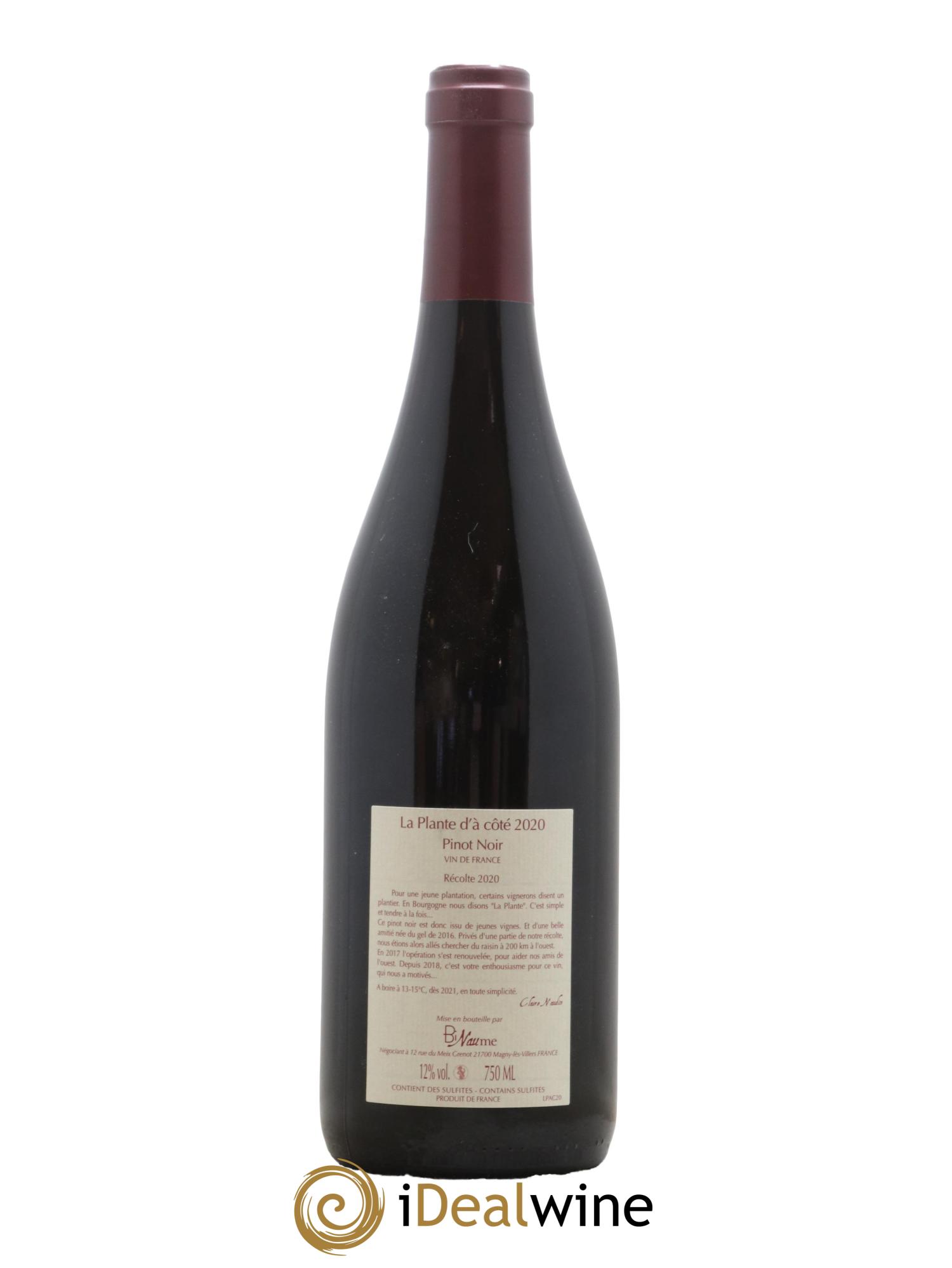 Vin de France La Plante d'à coté Binaume Bizot-Naudin 2020 - Lot de 1 bouteille - 1