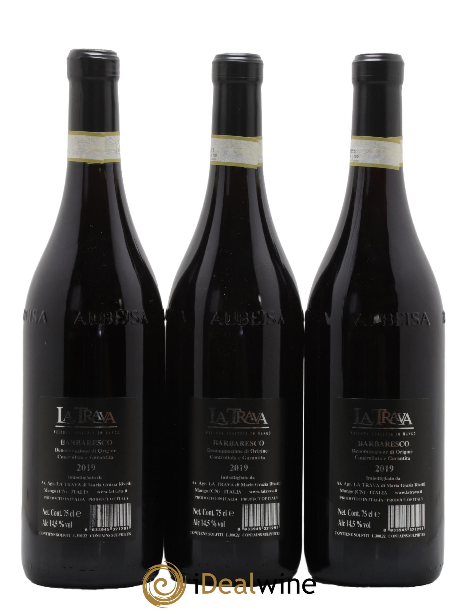Barbaresco DOCG La Trava 2019 - Lot de 3 bouteilles - 1