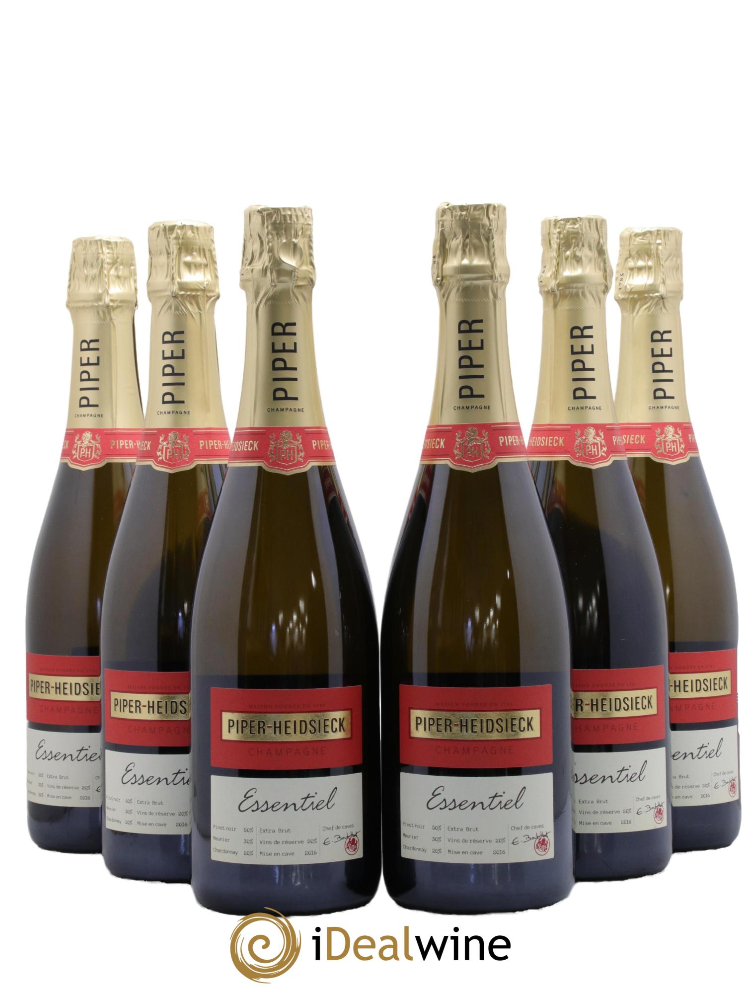Essentiel Extra-Brut Piper Heidsieck - Lot de 6 bouteilles - 0
