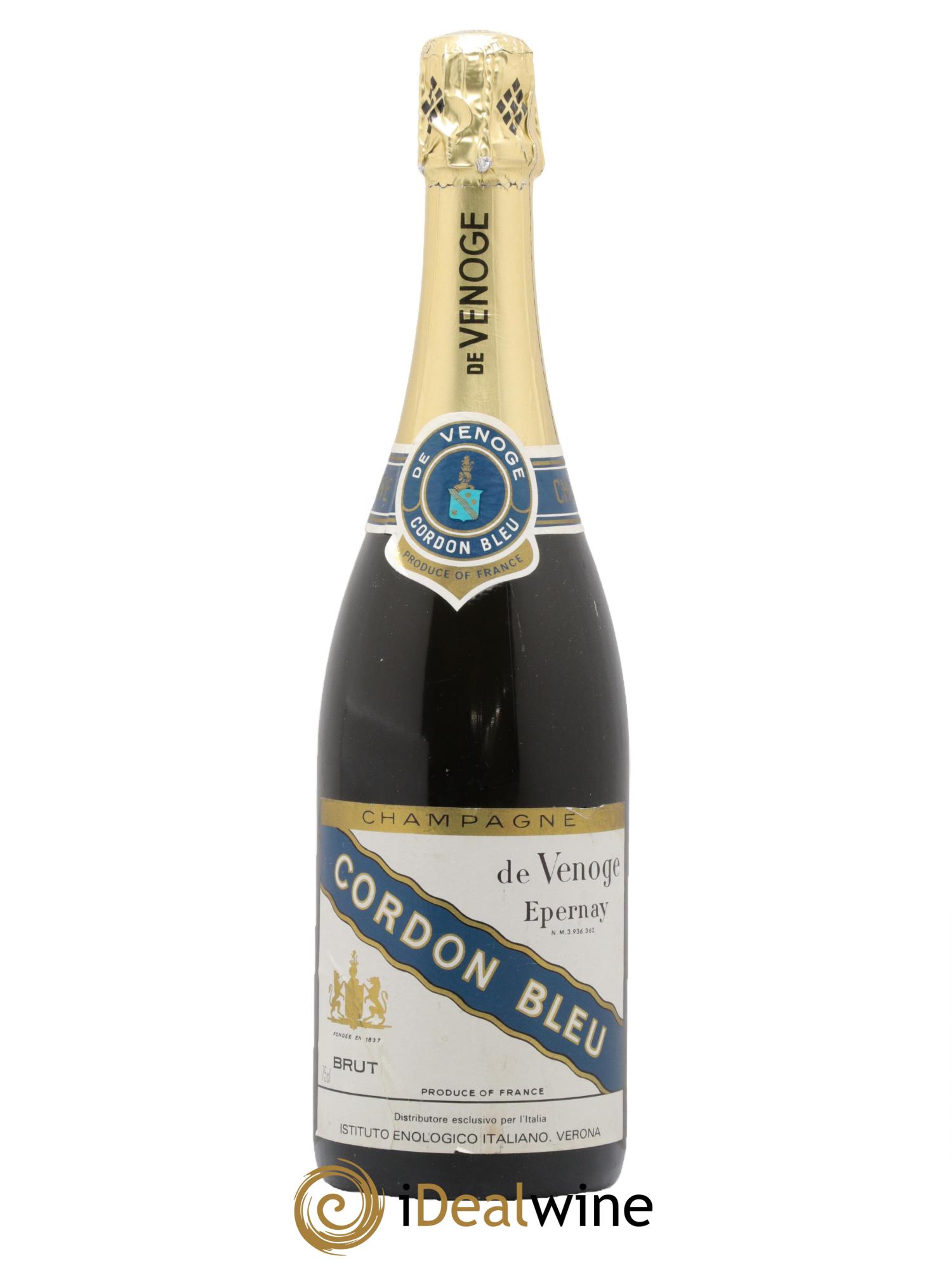 Champagne Brut Cordon Bleu de Venoge - Lot de 1 bouteille - 0