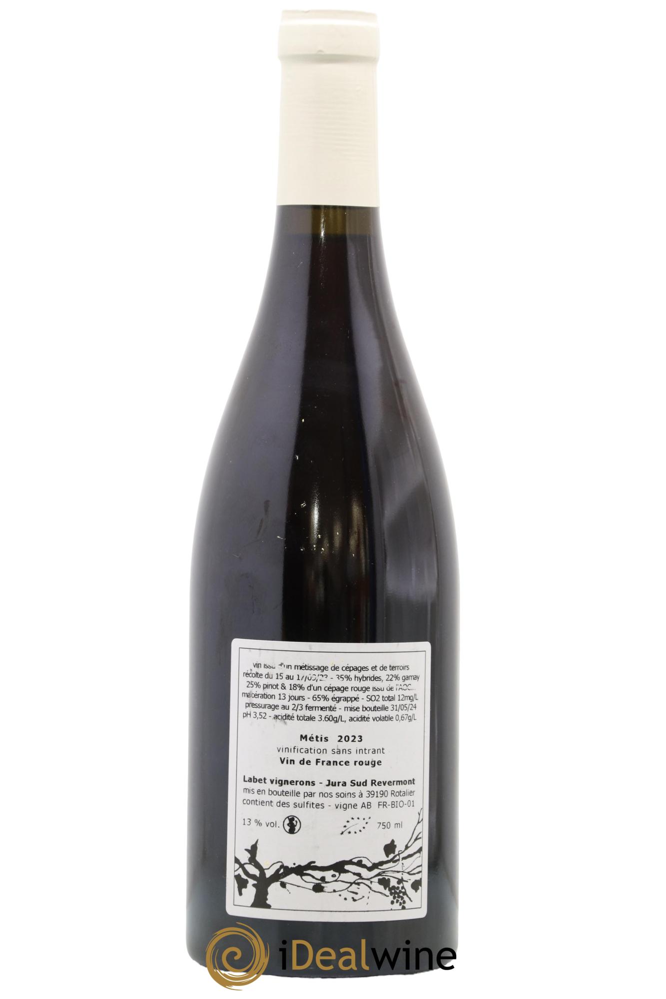 Vin de France Métis Romain - Julien  - Charline Labet 2023 - Lot de 1 bouteille - 1