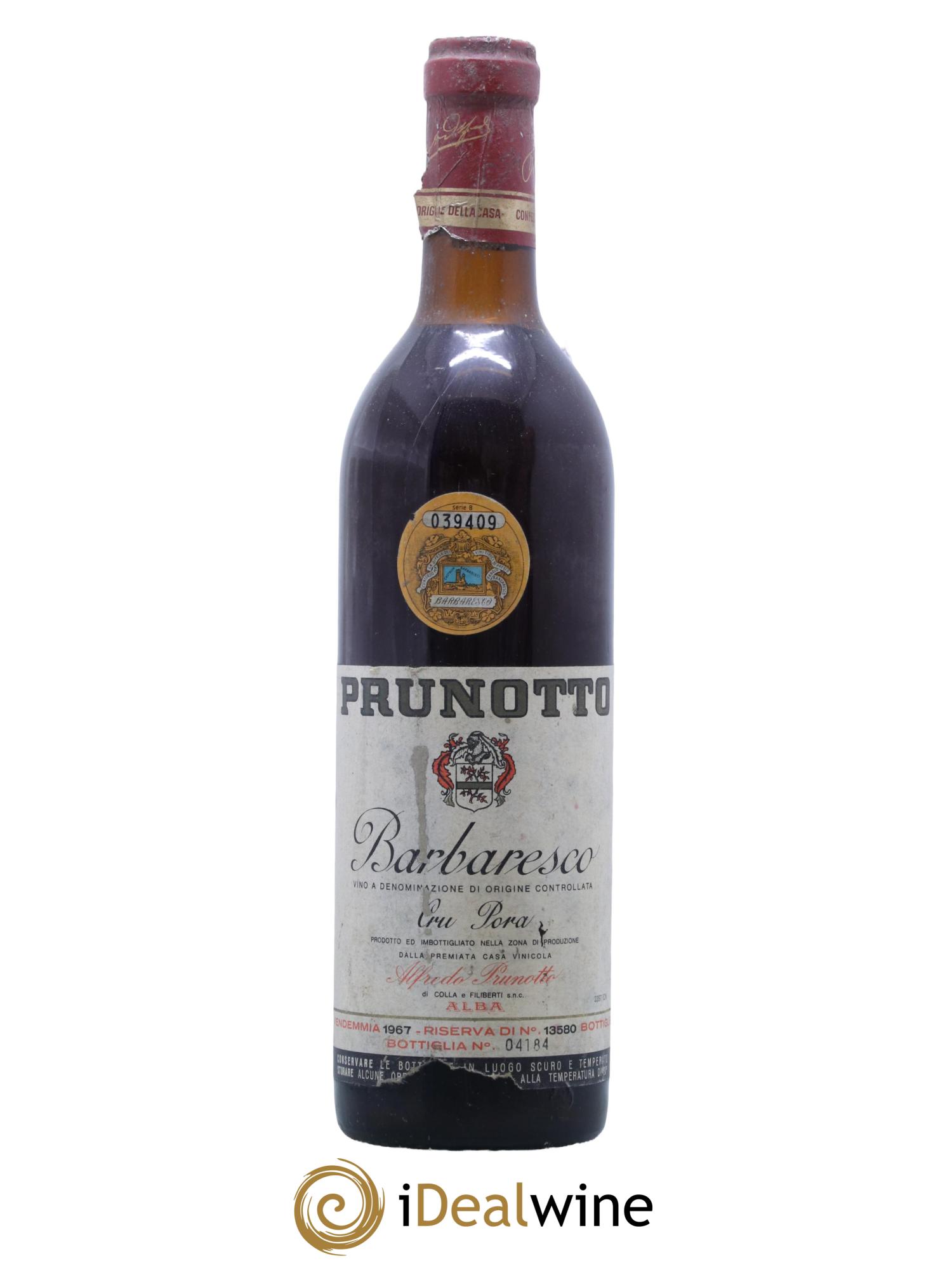 Barbaresco DOCG Riserva Pora Prunotto 1967 - Posten von 1 Flasche - 0