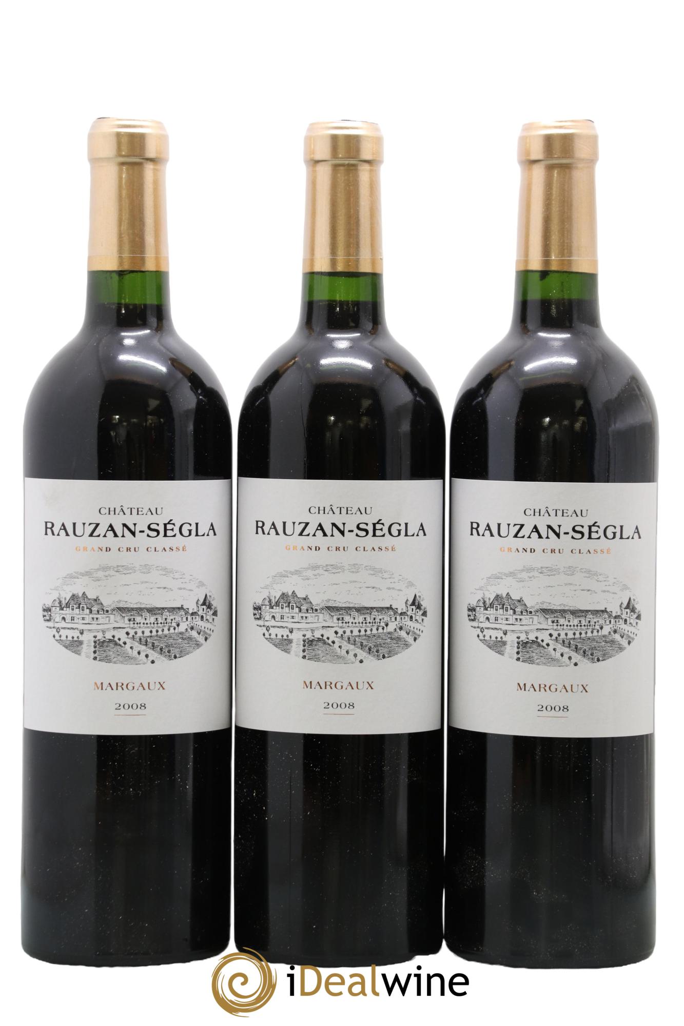 Château Rauzan Ségla Grand Cru Classé 2008 - Lotto di 3 bottiglie - 0