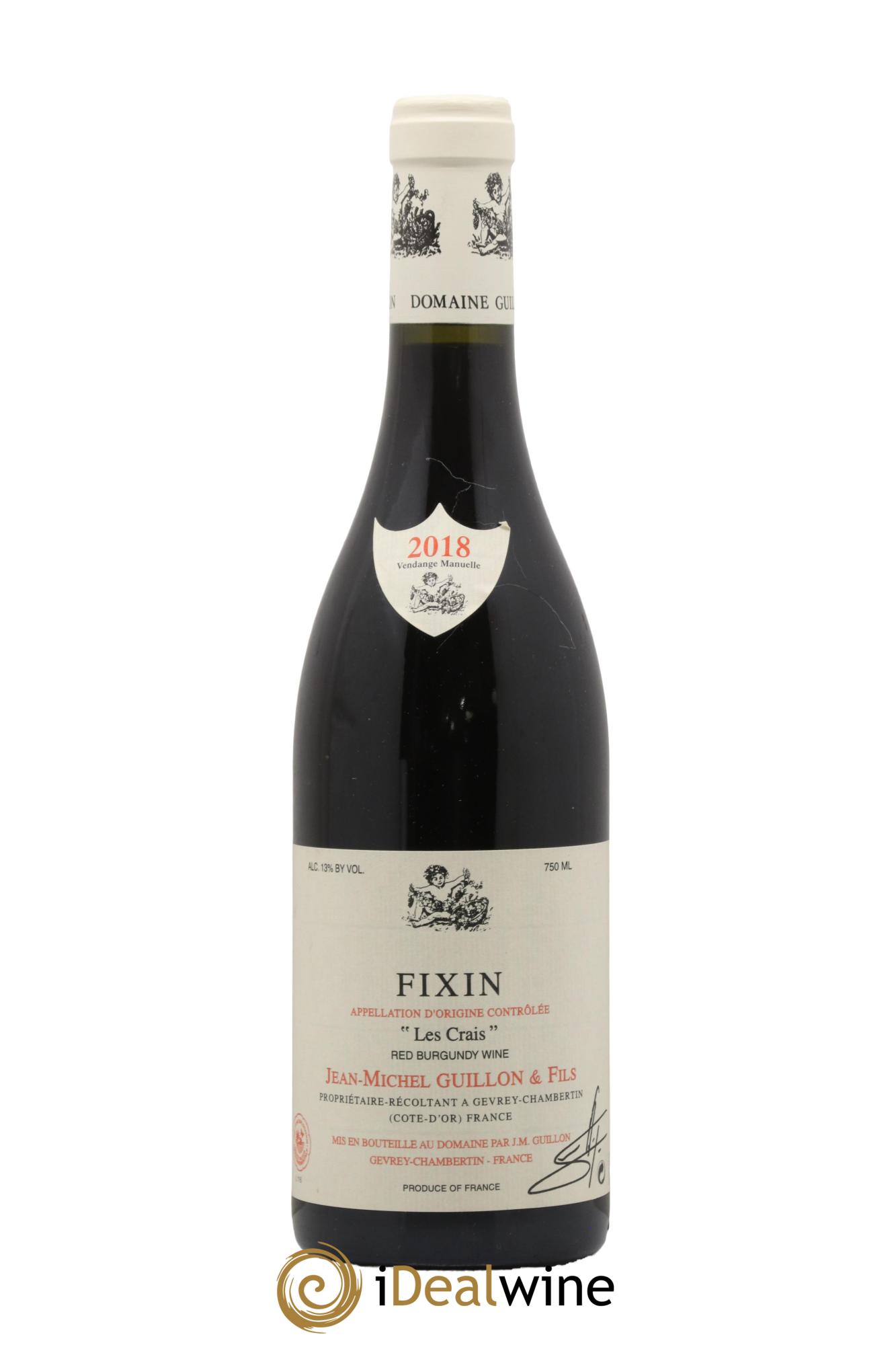 Fixin Les Craies Jean-Michel Guillon 2018 - Lot de 1 bouteille - 0