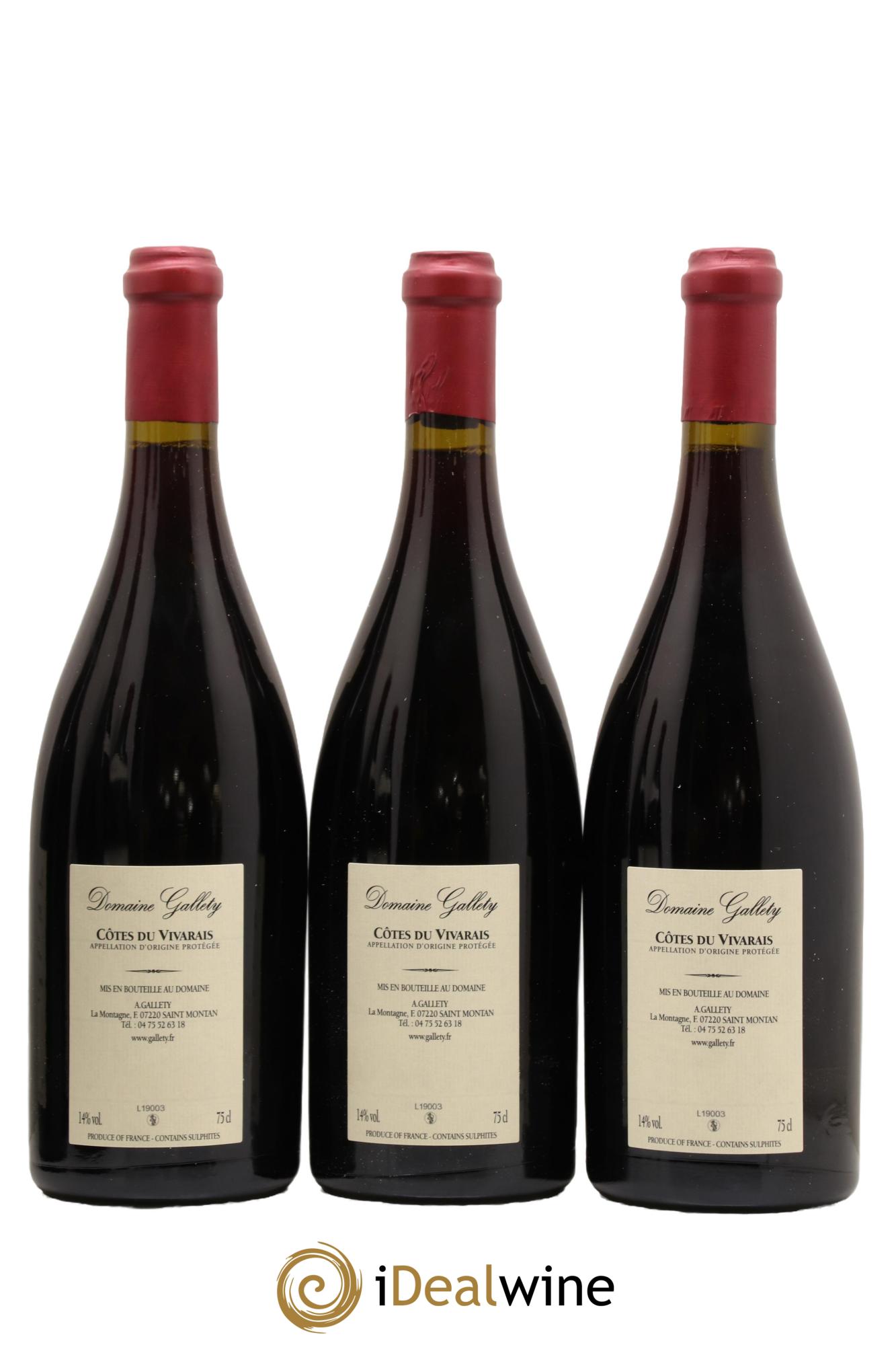 Côtes du Vivarais La Ligure Gallety (Domaine) 2015 - Lot de 6 bouteilles - 2