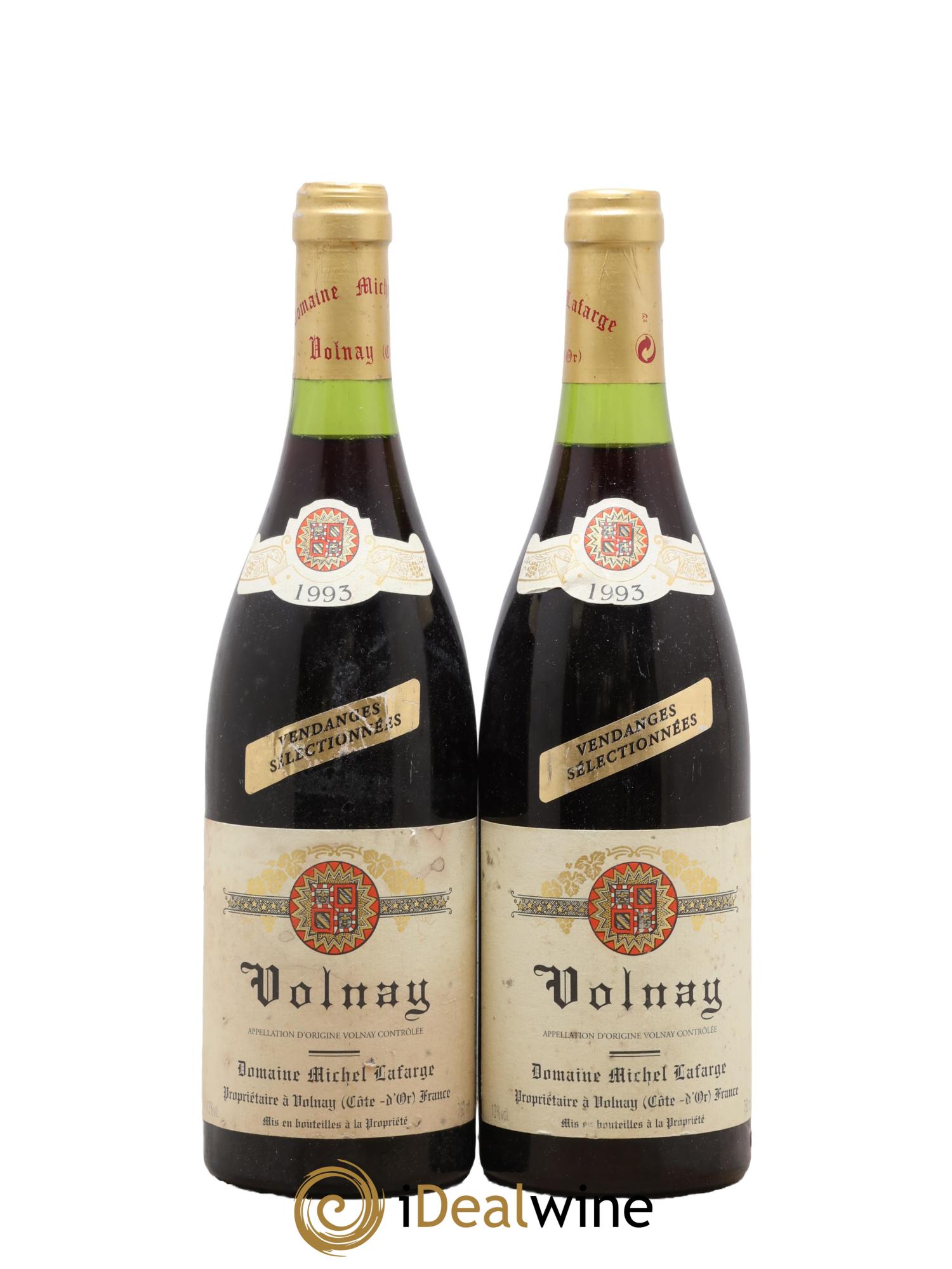 Volnay Vendanges sélectionnées Lafarge (Domaine) 1993 - Lot de 2 bouteilles - 0