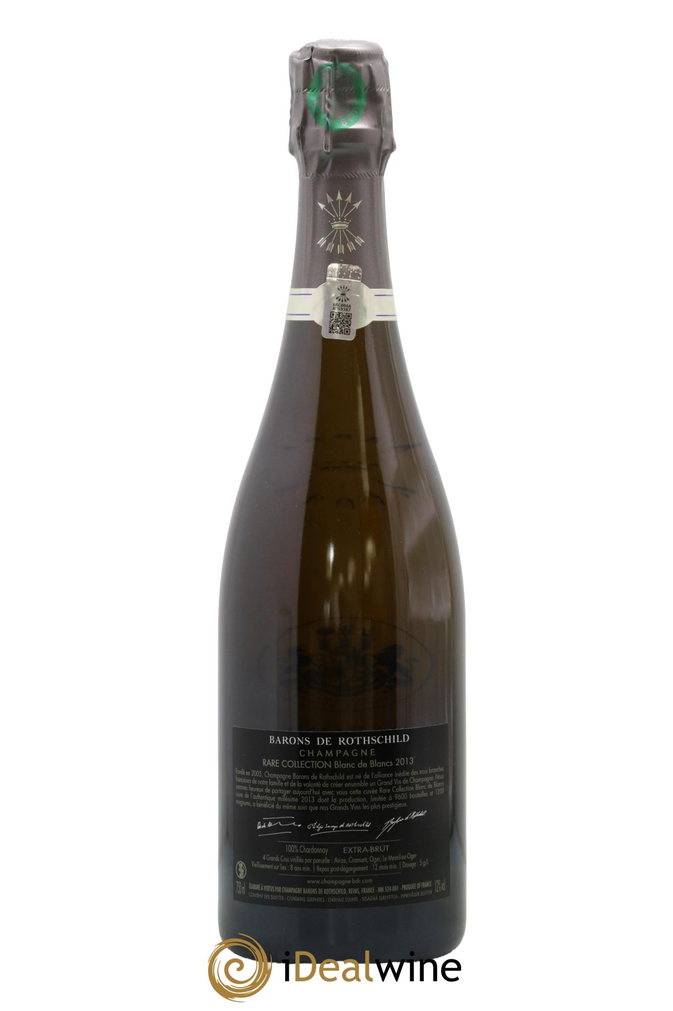 Champagne Rare Collection Blanc de Blancs Barons de Rothschild 2013 - Lot de 1 bouteille - 1