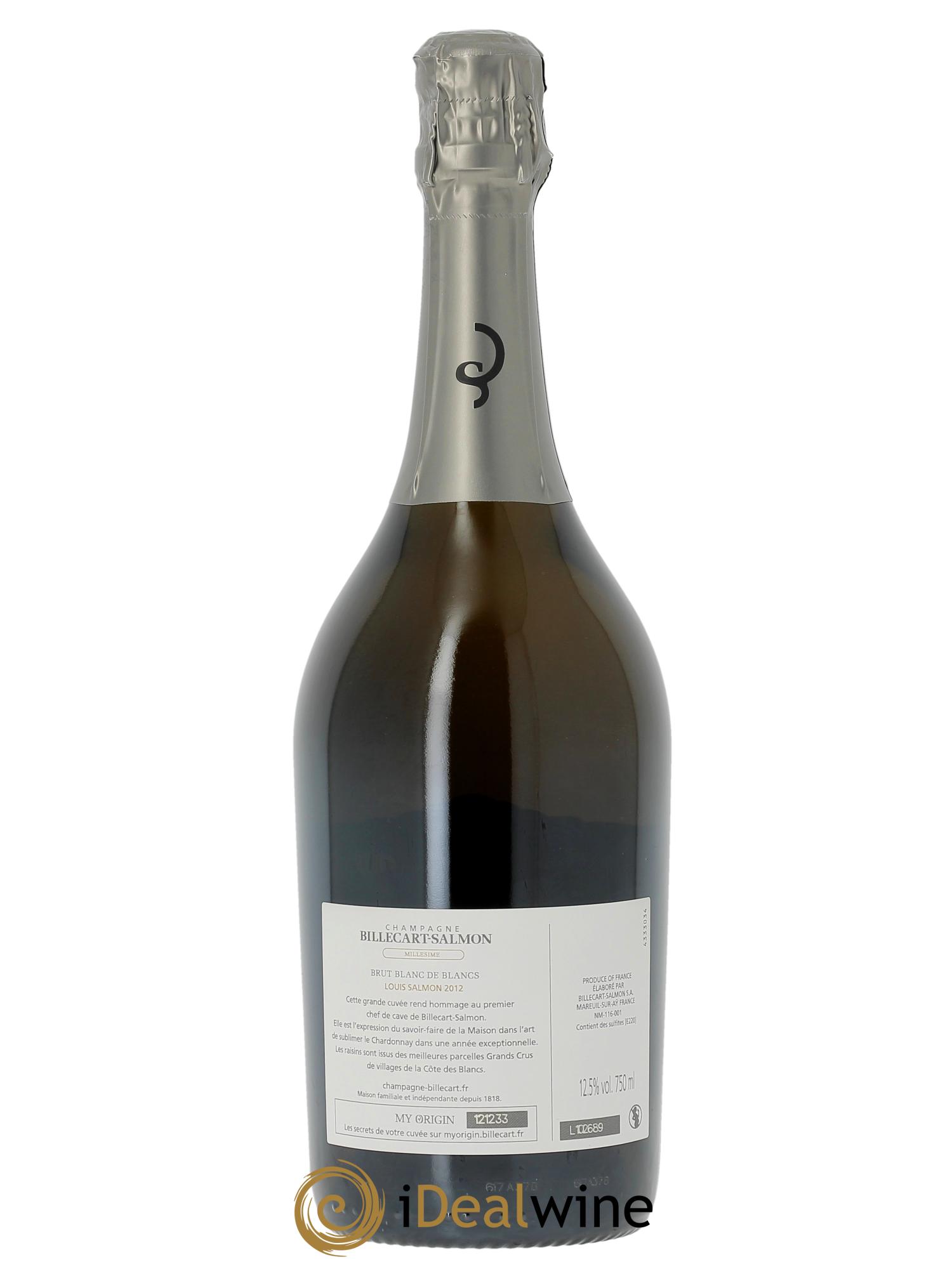 Louis Salmon Blanc de Blancs Brut Billecart-Salmon  2012 - Lot de 1 bouteille - 0