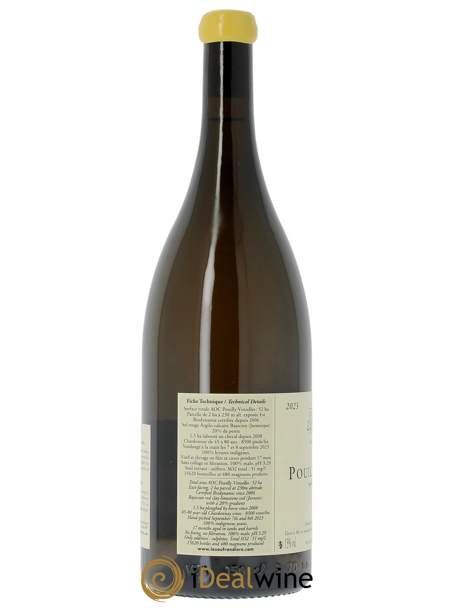 Pouilly-Vinzelles La Soufrandière - Bret Brothers  2023 - Lotto di 1 magnum - 2