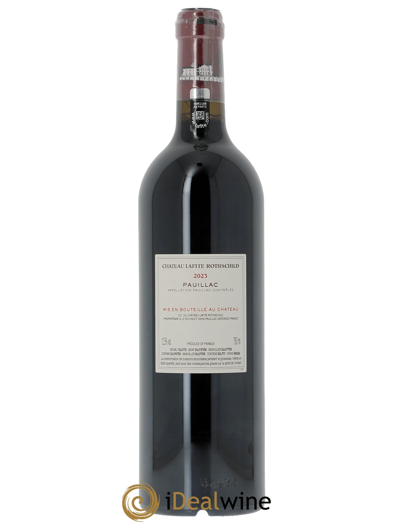 Château Lafite Rothschild 1er Grand Cru Classé (CBO à partir de 6 bts) 2023 - Lot de 1 bouteille - 1