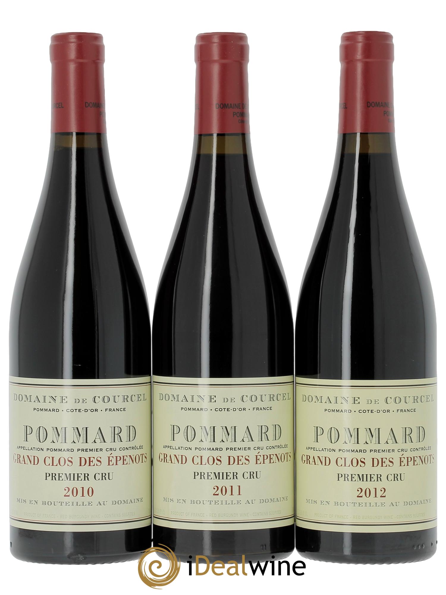Pommard Caisse panachée Pommard Grand Clos des Epenots de Courcel (Domaine) (CBO à partir de 3 bts) - Lot de 3 bouteilles - 1