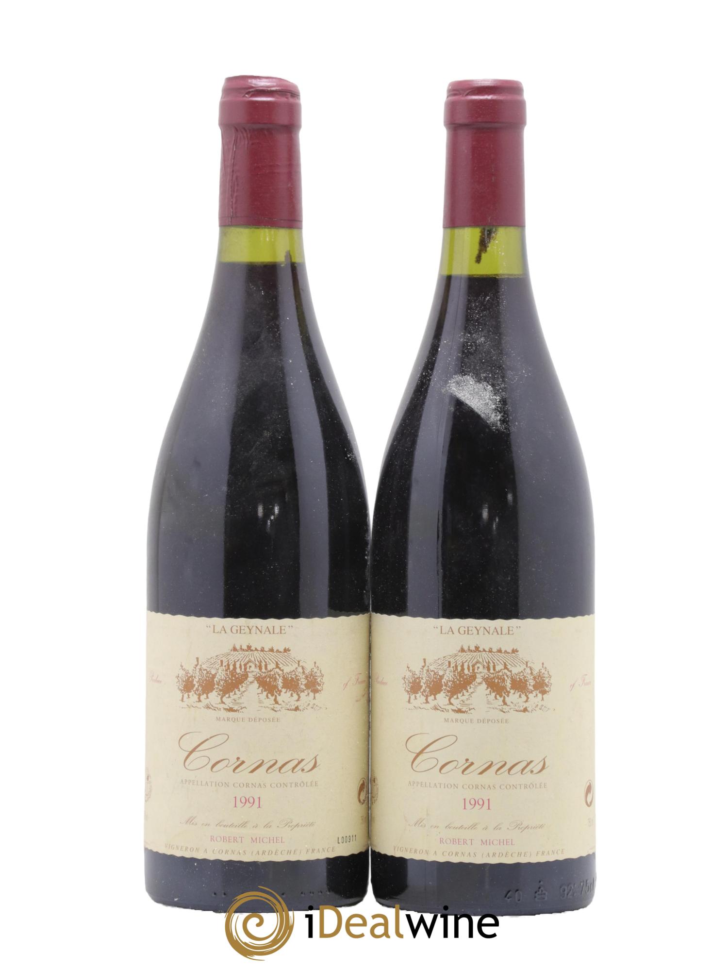 Cornas La Geynale Robert Michel 1991 - Lot de 2 bouteilles - 0