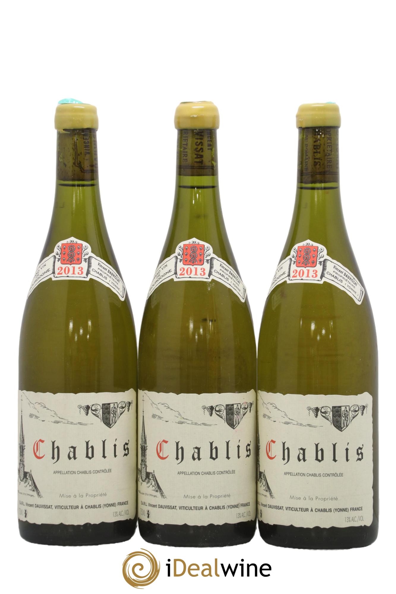 Chablis Vincent Dauvissat (Domaine) 2013 - Lot de 3 bouteilles - 0